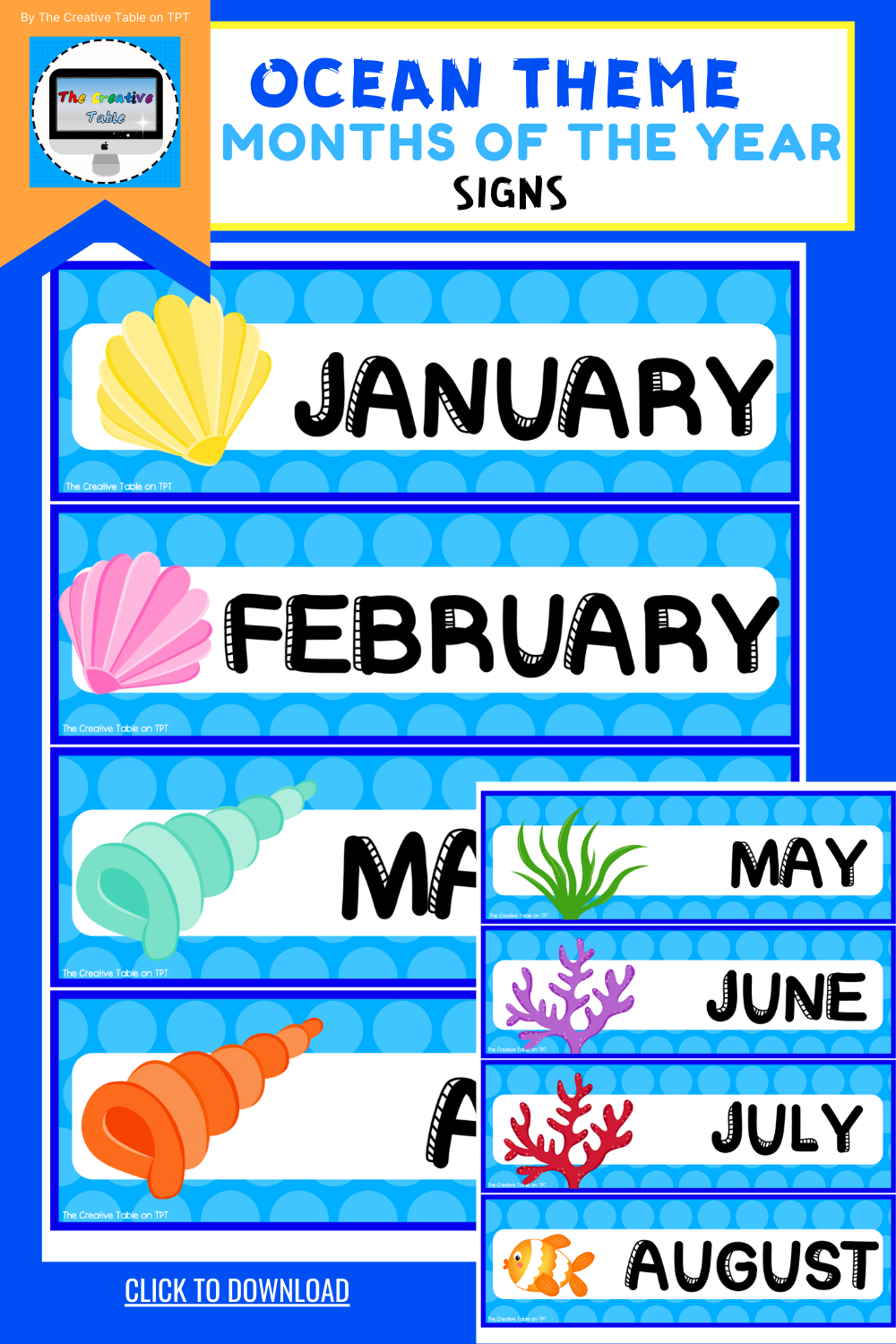 Months Of The Year Printable Signs Months Of The Year Printable Signs