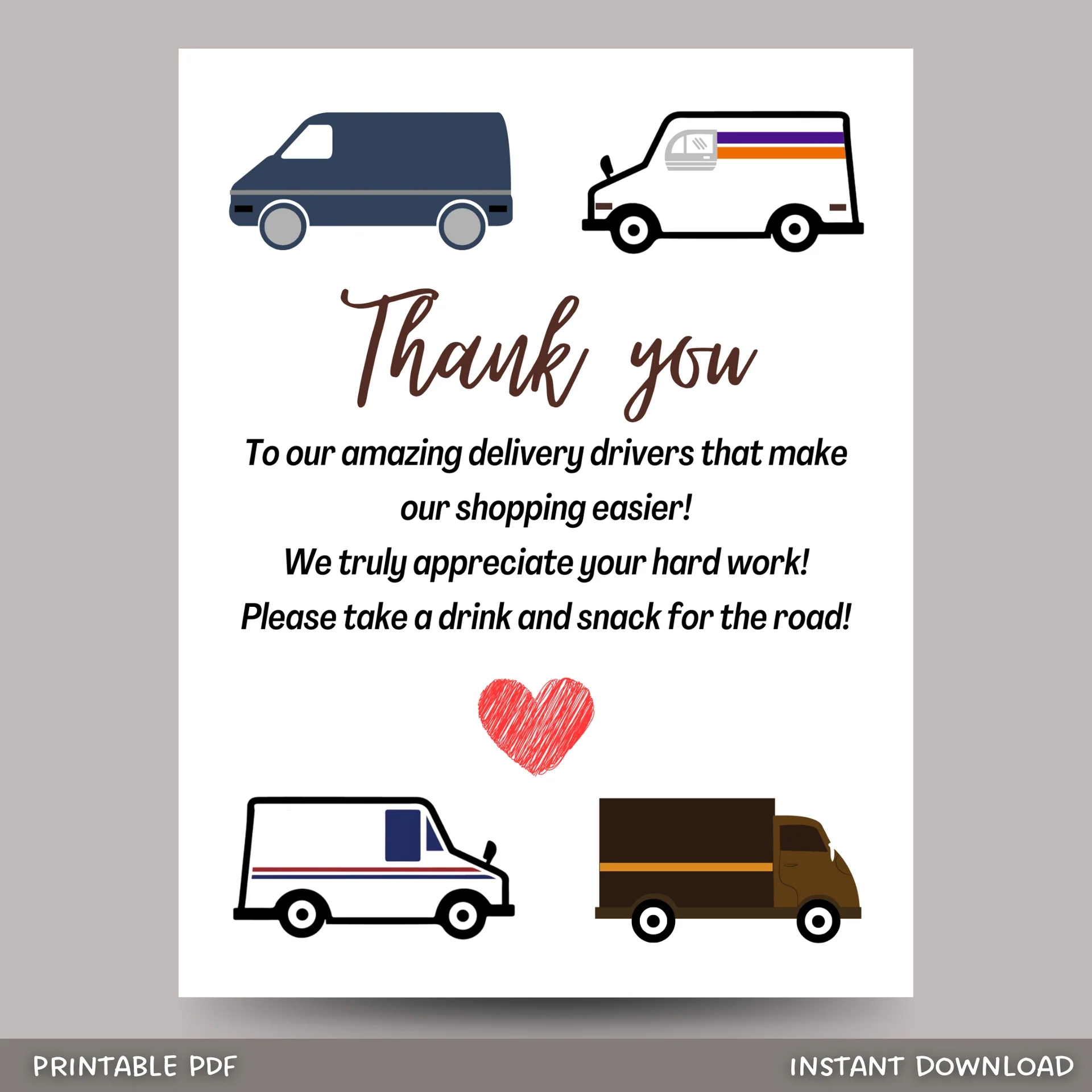 Printable On Delivery Sign