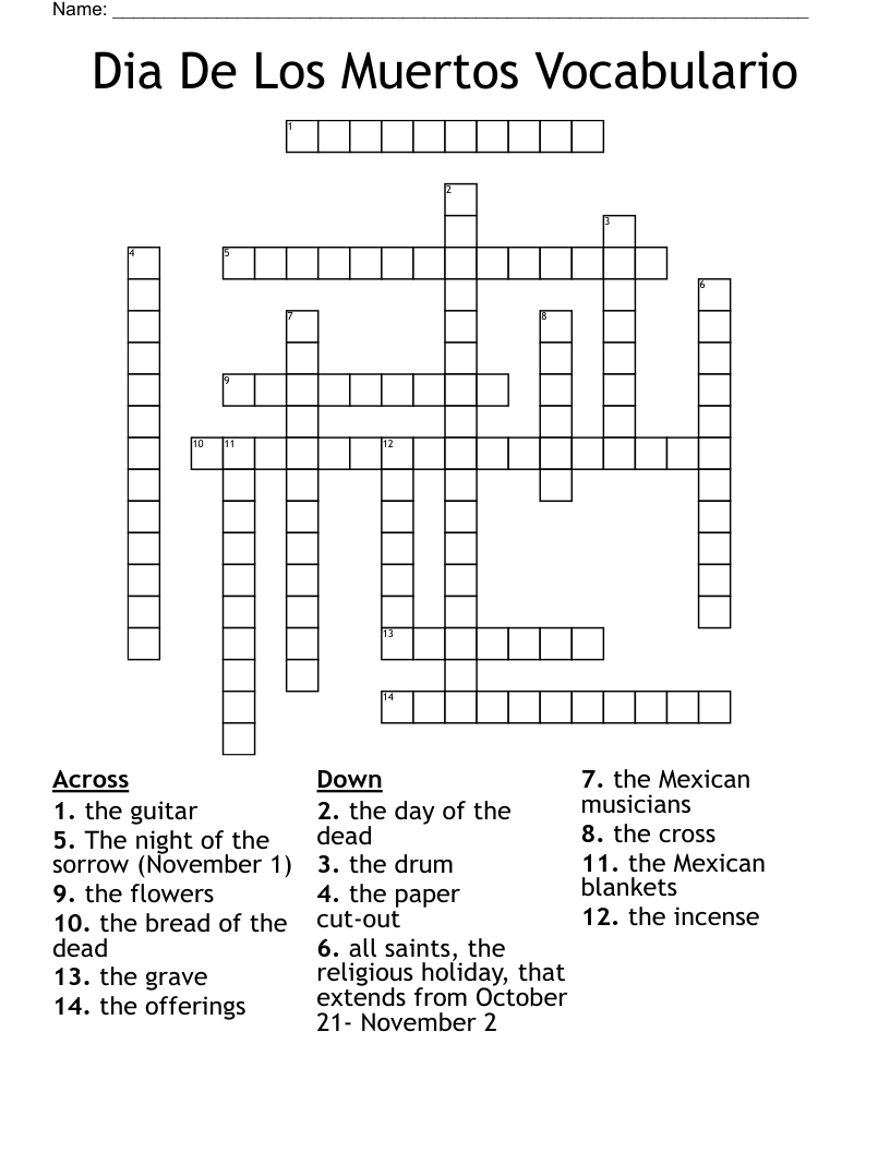 Printable Quiz Dia De Muertos