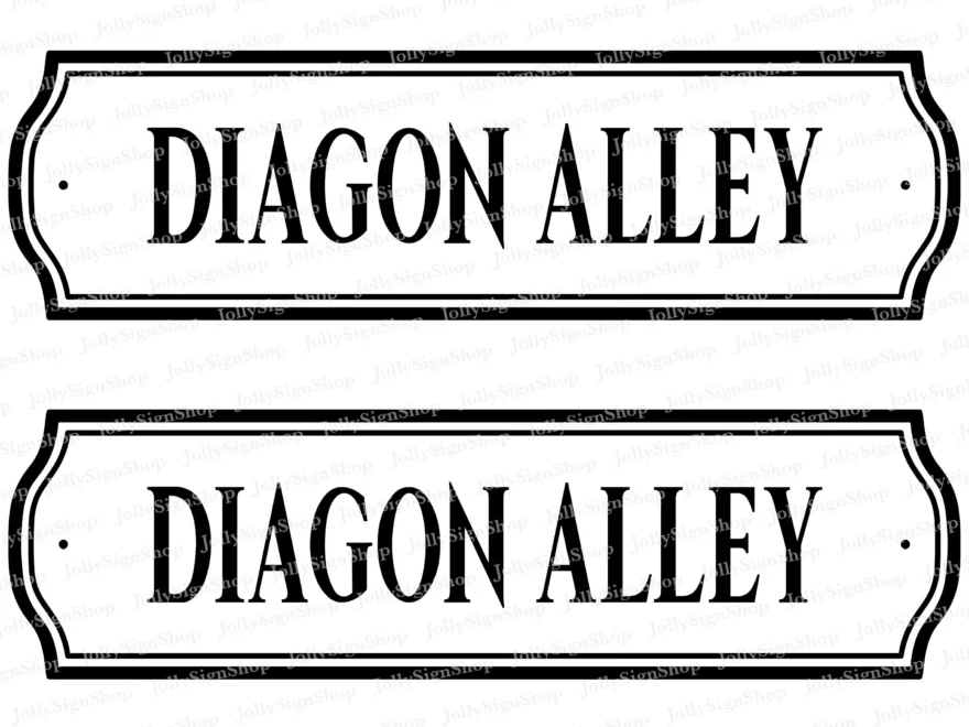 Diagon Alley Printable Street Sign DIGITAL Cheap Printable JPG Eco Friendly Party Prop Decor Etsy