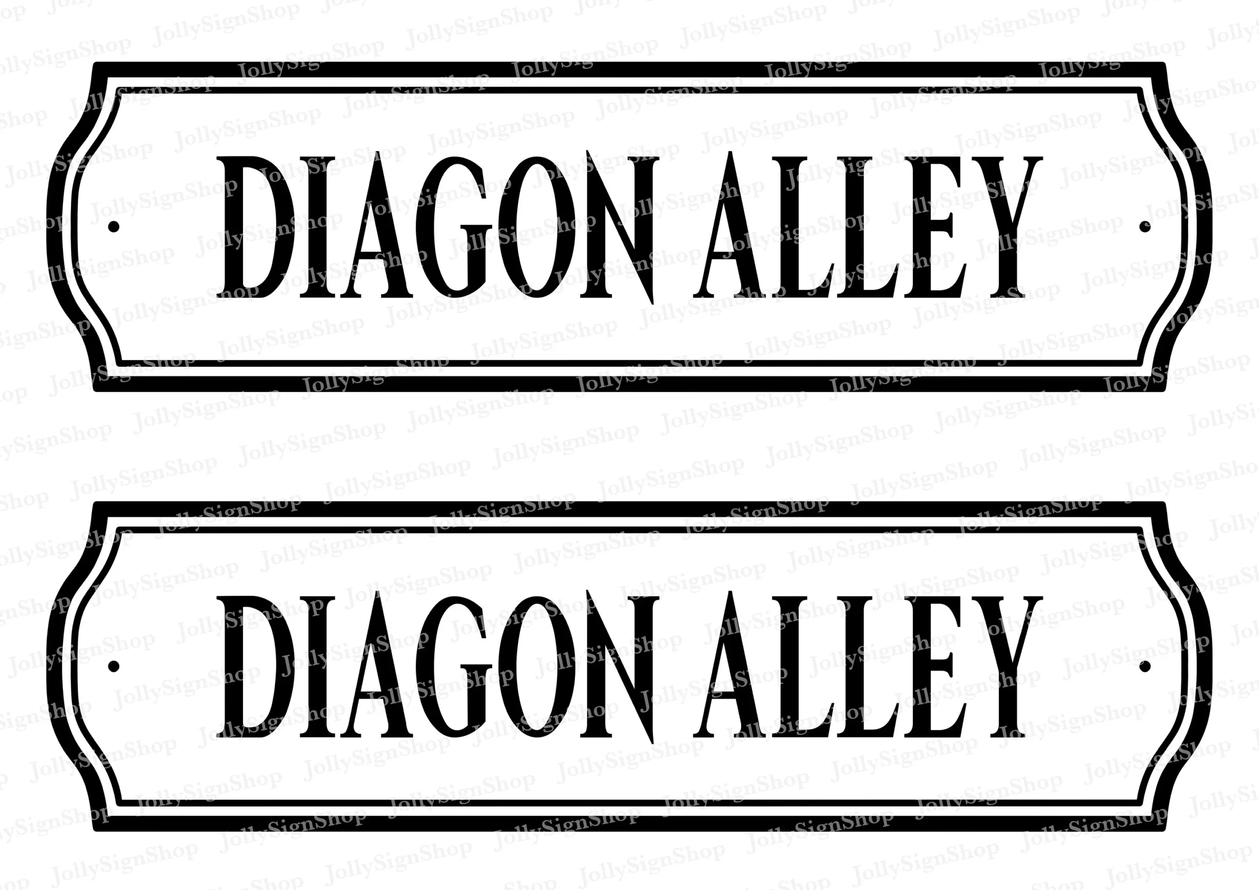 Diagon Alley Printable Street Sign DIGITAL Cheap Printable JPG Eco Friendly Party Prop Decor Etsy