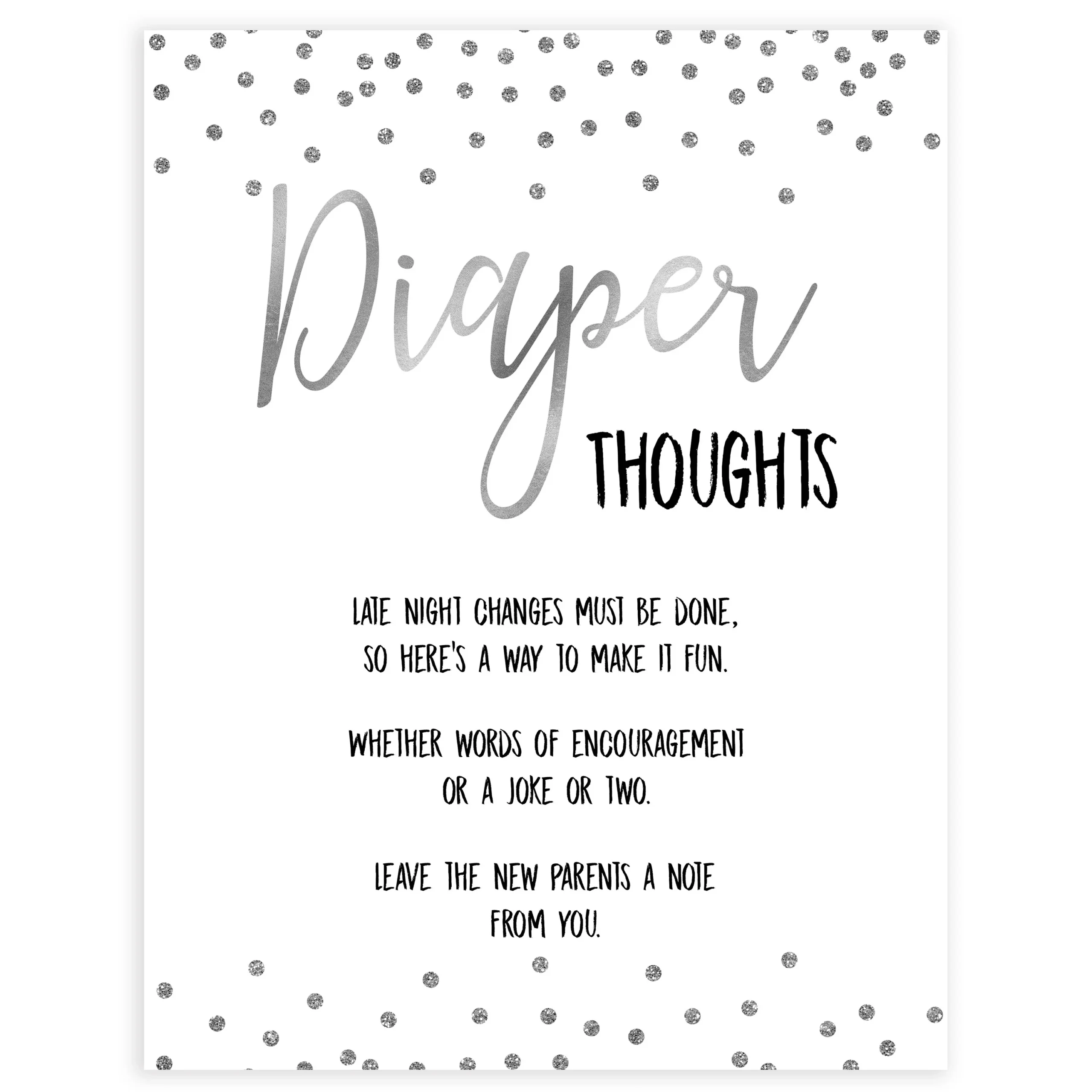 Free Printable Late Night Diaper Sign