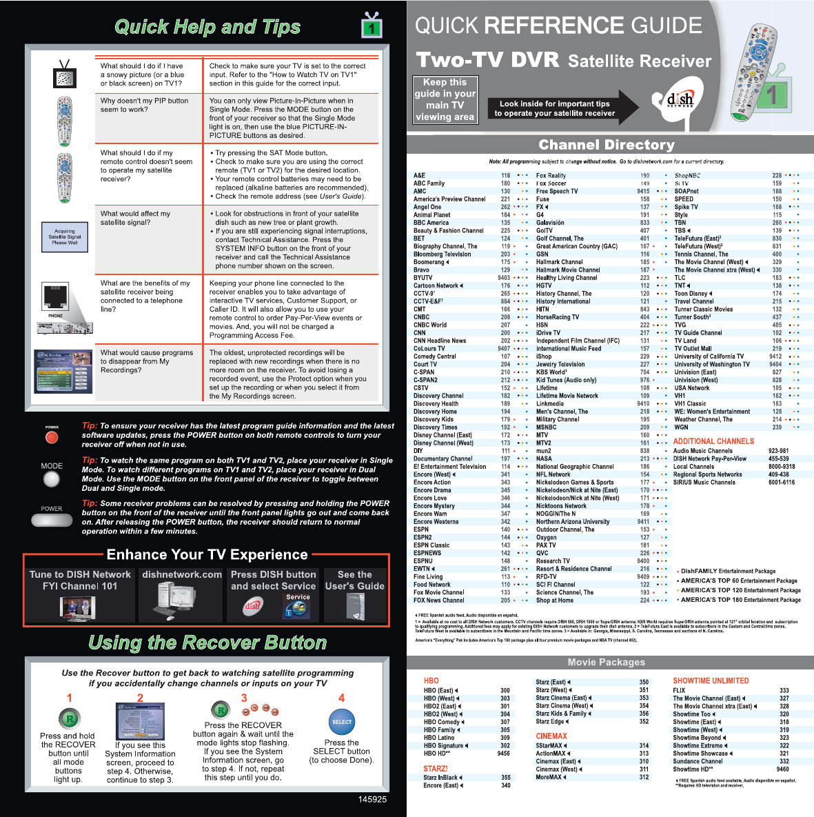 Printable Dish Network Channel Guide