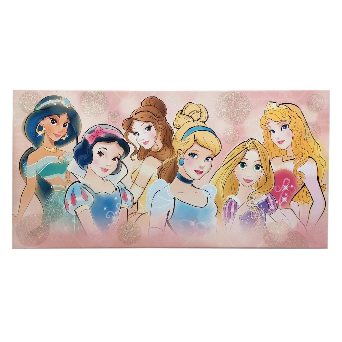Disney Princess Glittered Canvas Wall Art 12x24