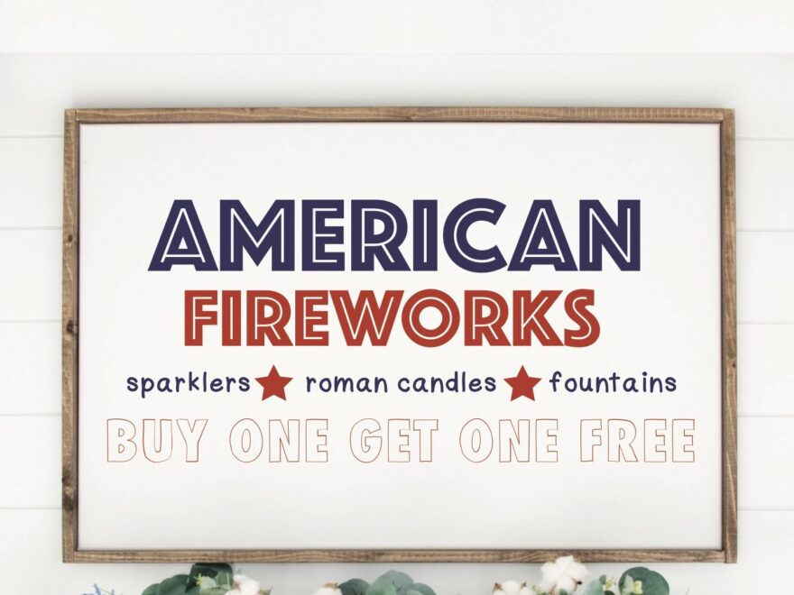 DIY Fireworks Stand Sign With Cricut EasyPress 2 Giggles Galore