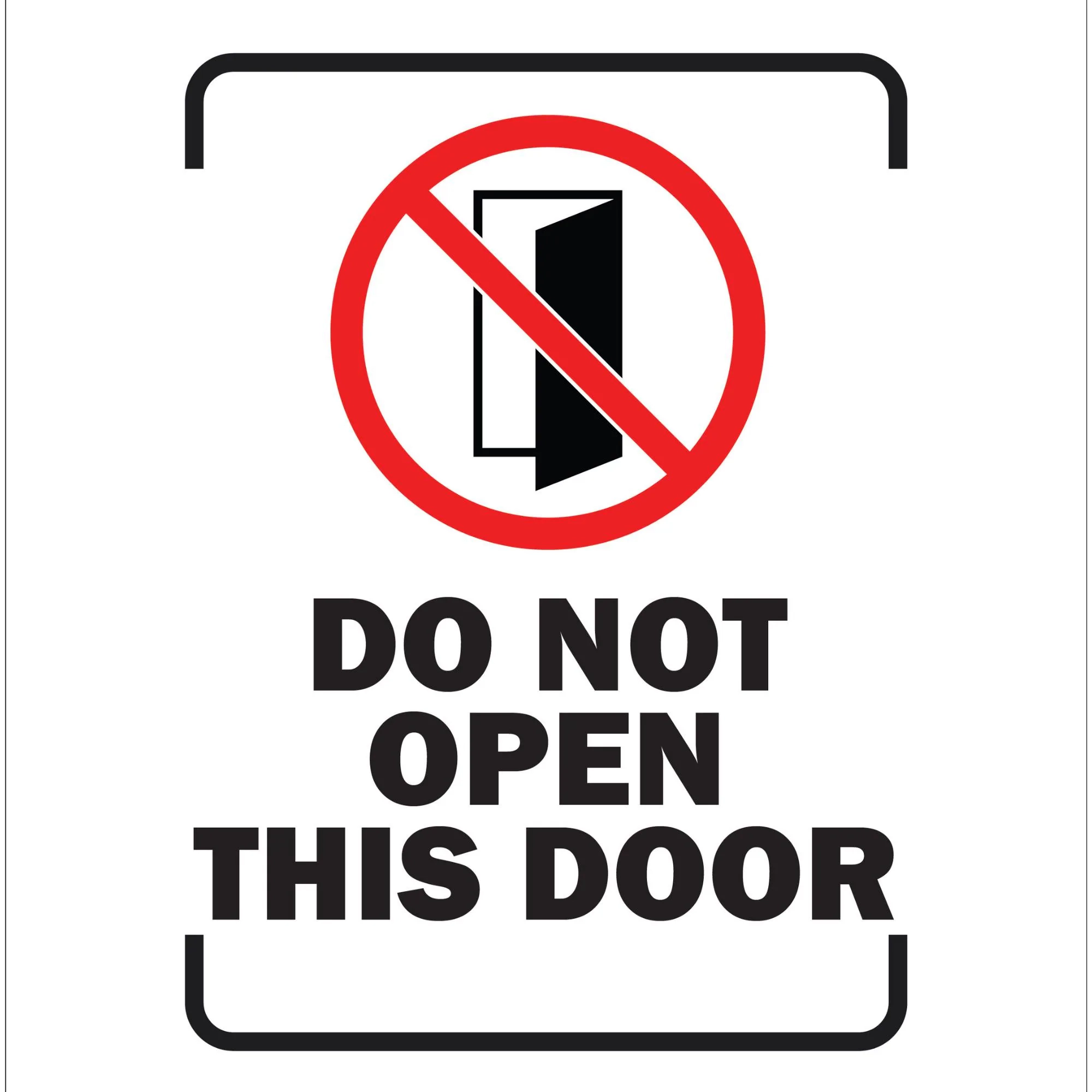 Do Not Open This Door Sign A4 PDF Safety Door Sign Restricted Access Warning Keep Closed No Entry For Home Office And Security Area Etsy
