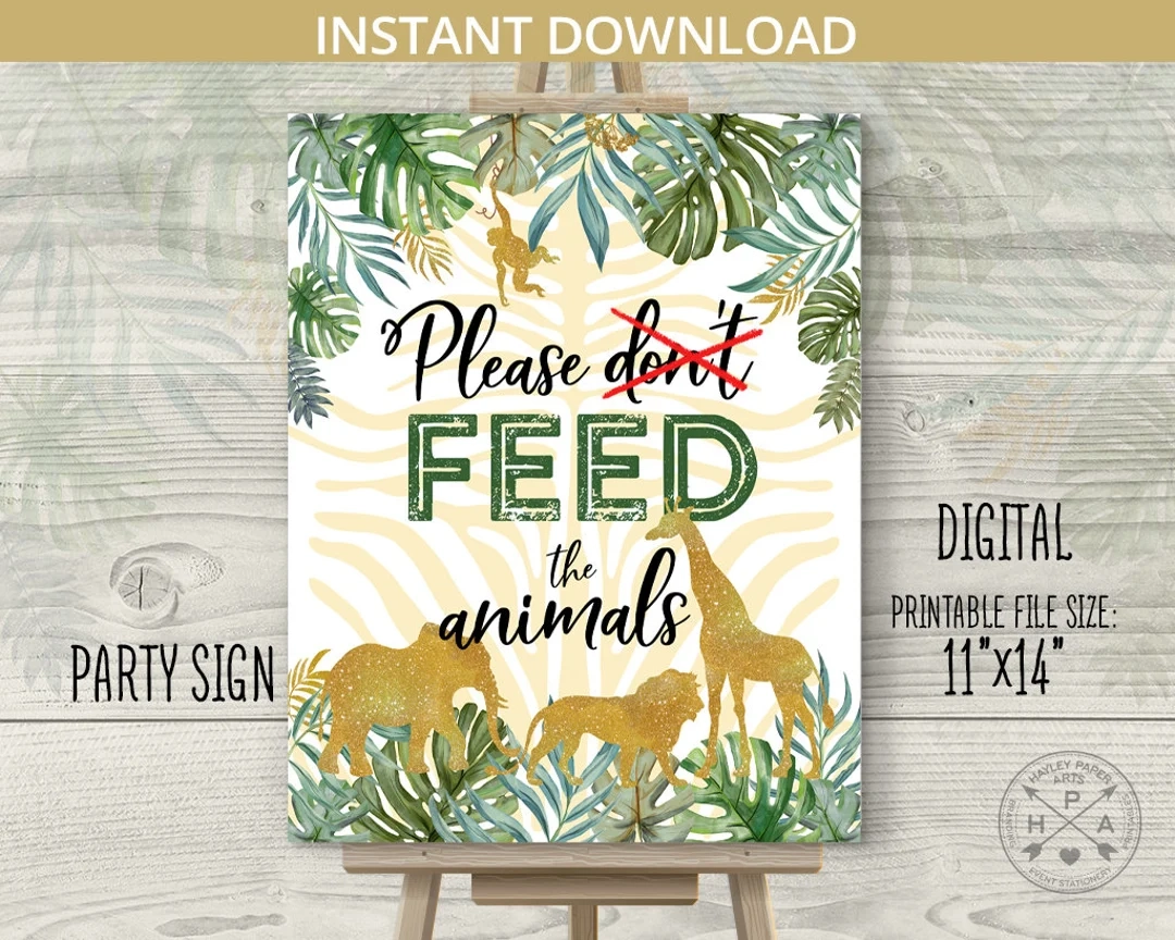 Dont Feed The Wildlife Printable Sign