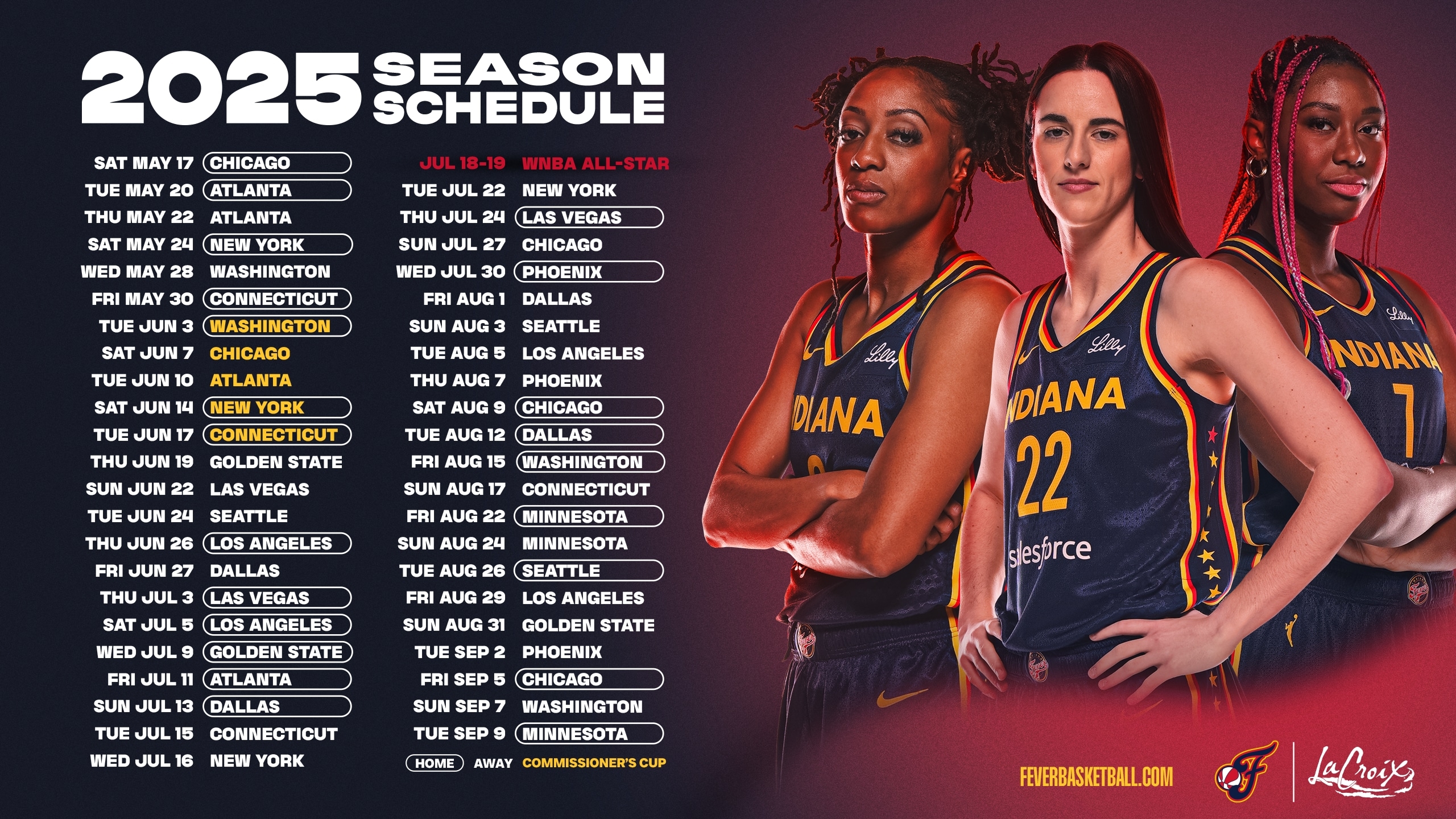 Download 2025 Fever Schedule Wallpapers