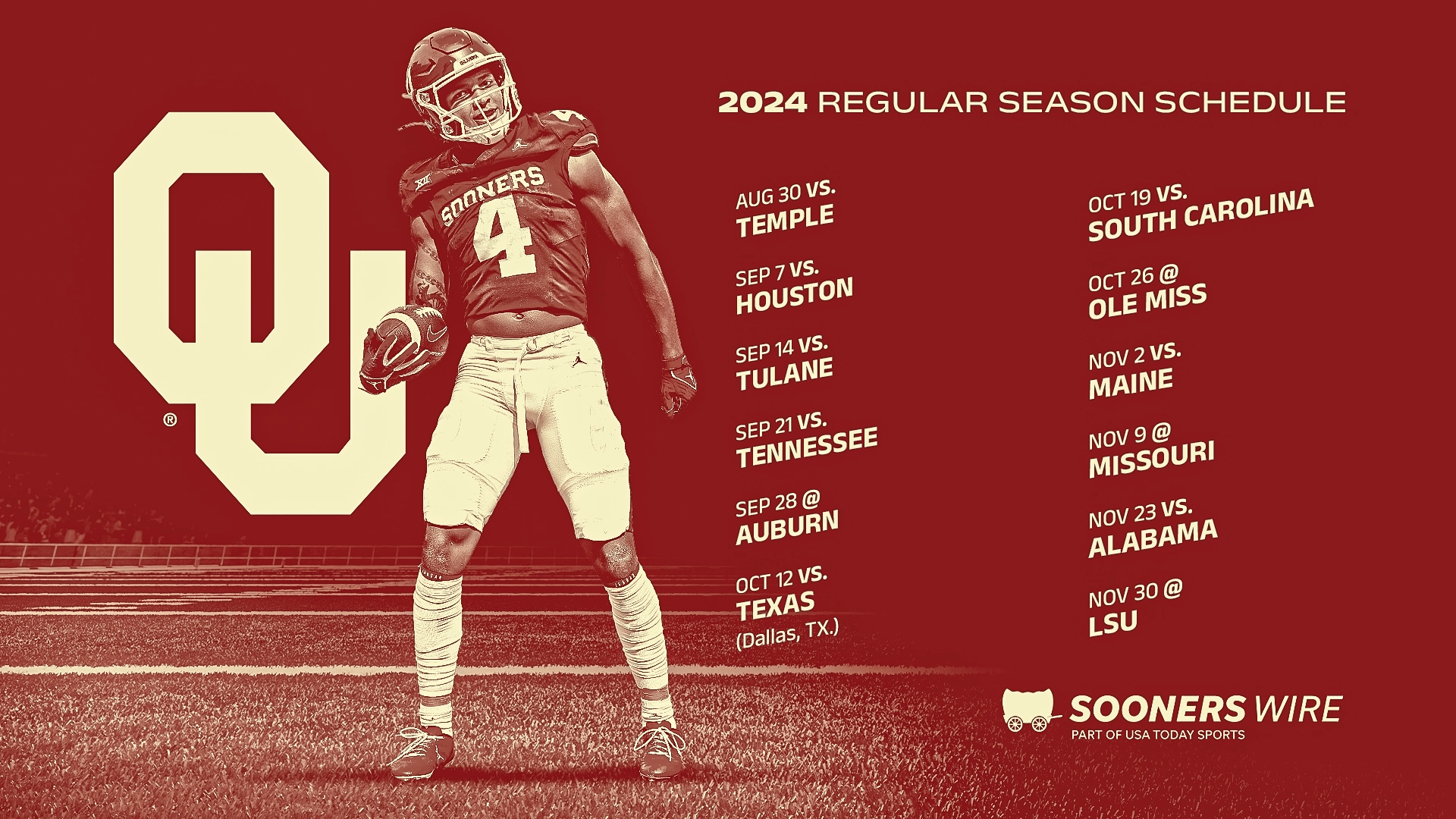 Ou Printable Football Schedule 2026