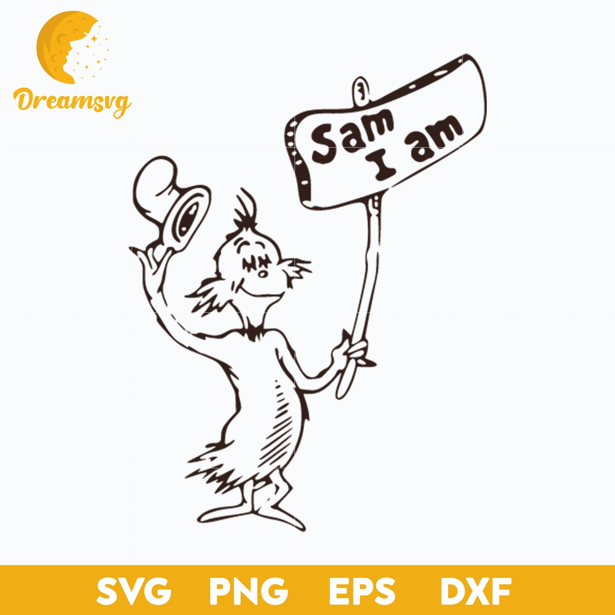 Dr Seuss Sam I Am SVG PNG DXF EPS File DreamSVG Store