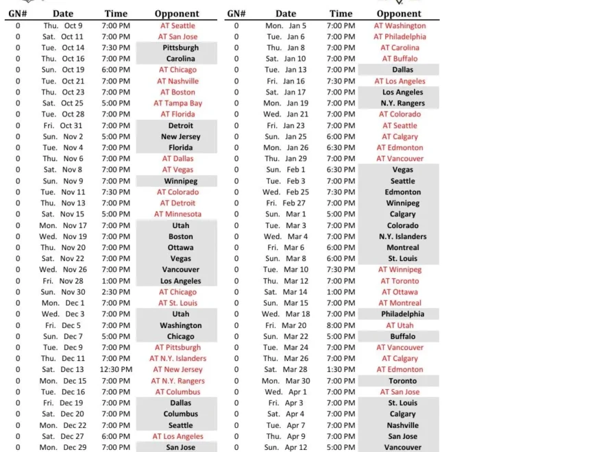 Ducks 2025 26 Schedule Announced R AnaheimDucks