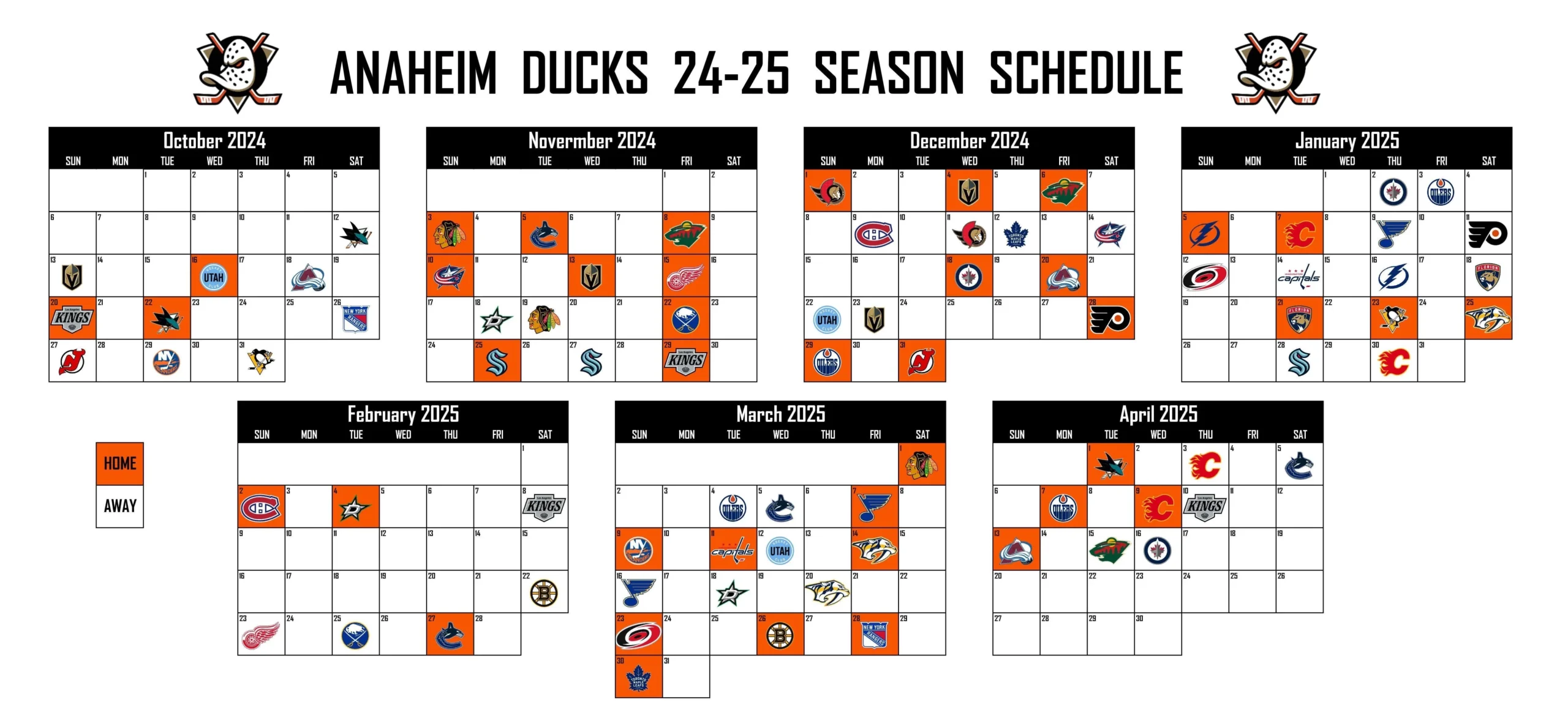 Ducks Season Schedule Image R AnaheimDucks