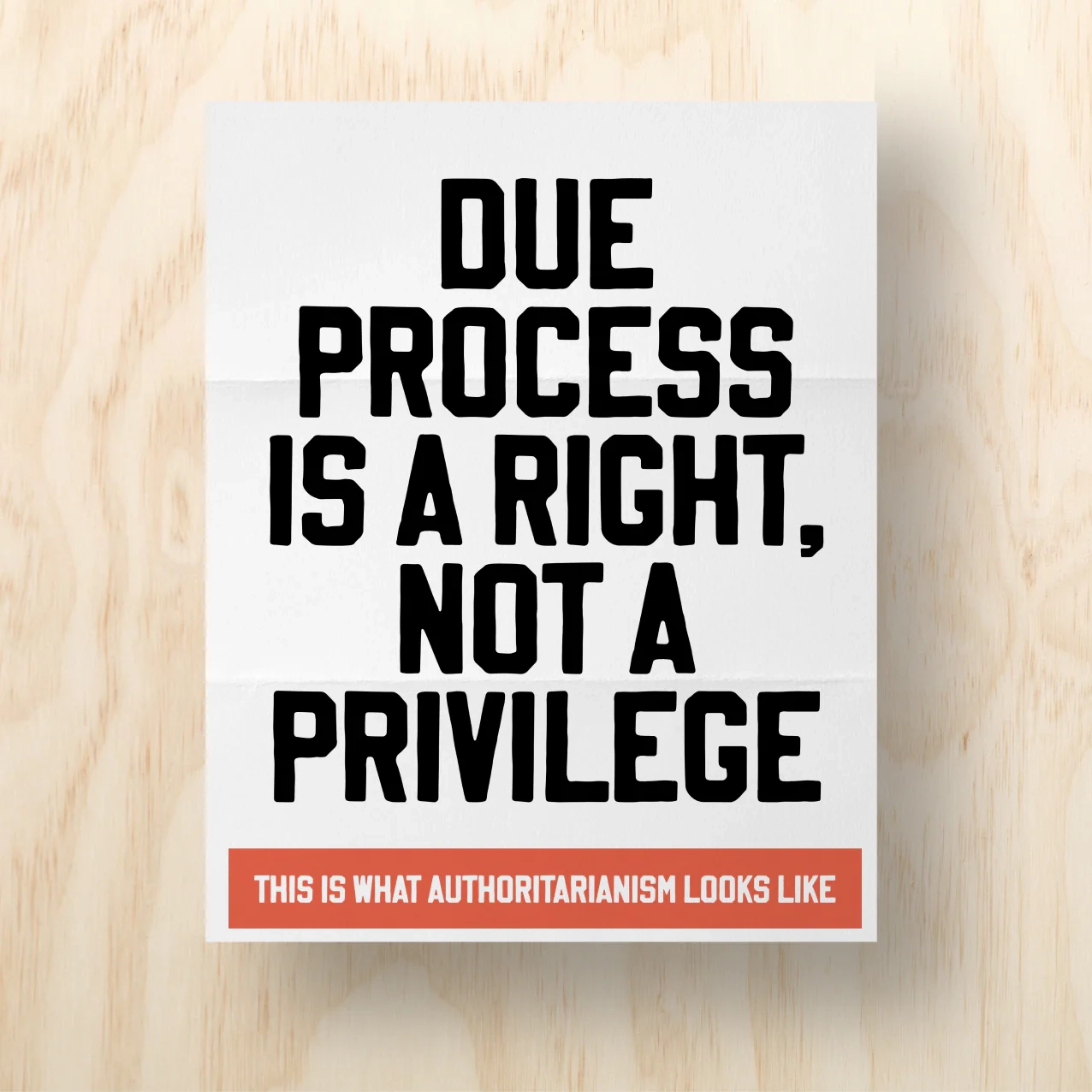 Due Process Printable Protest Sign Foolery