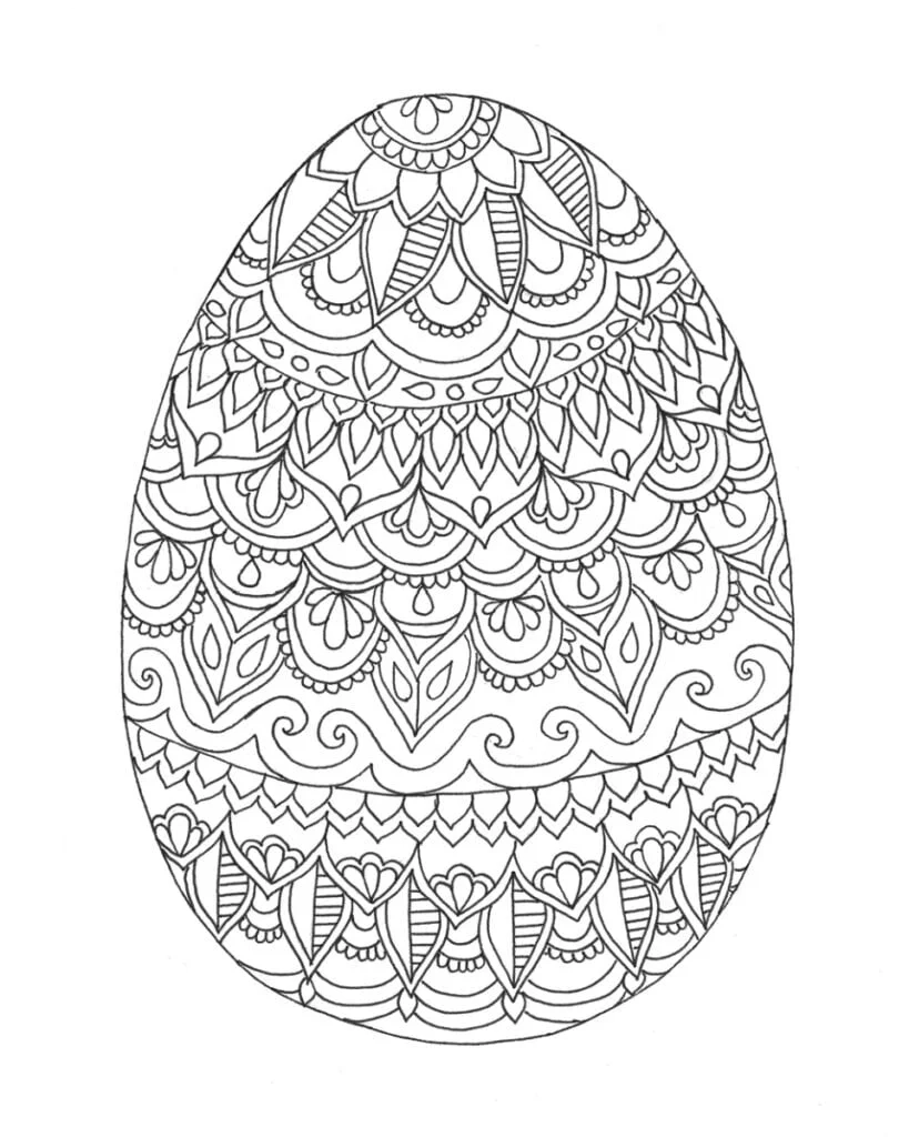 Easter Egg Coloring Sheets Free Printable