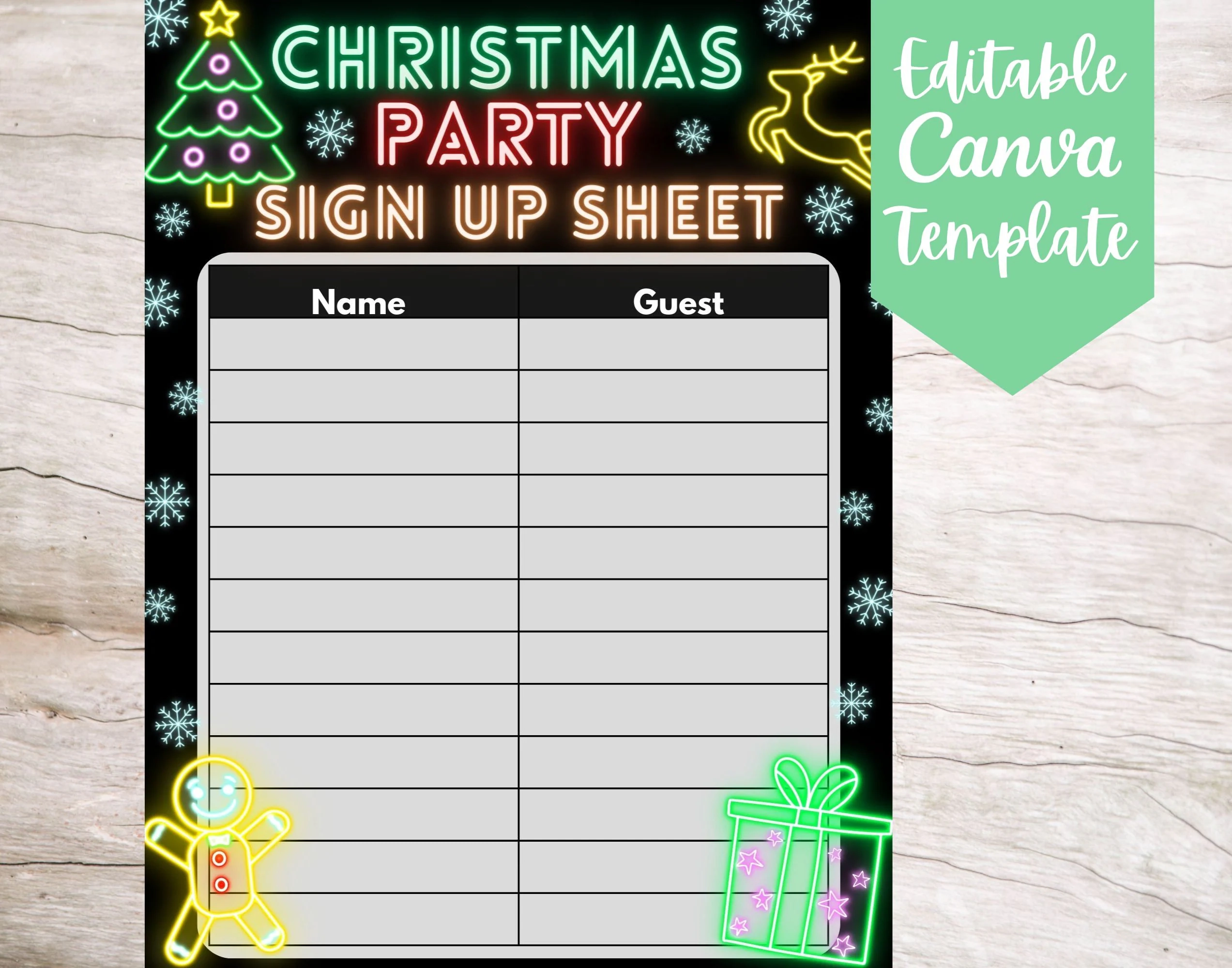Printable Christmas Party Signs