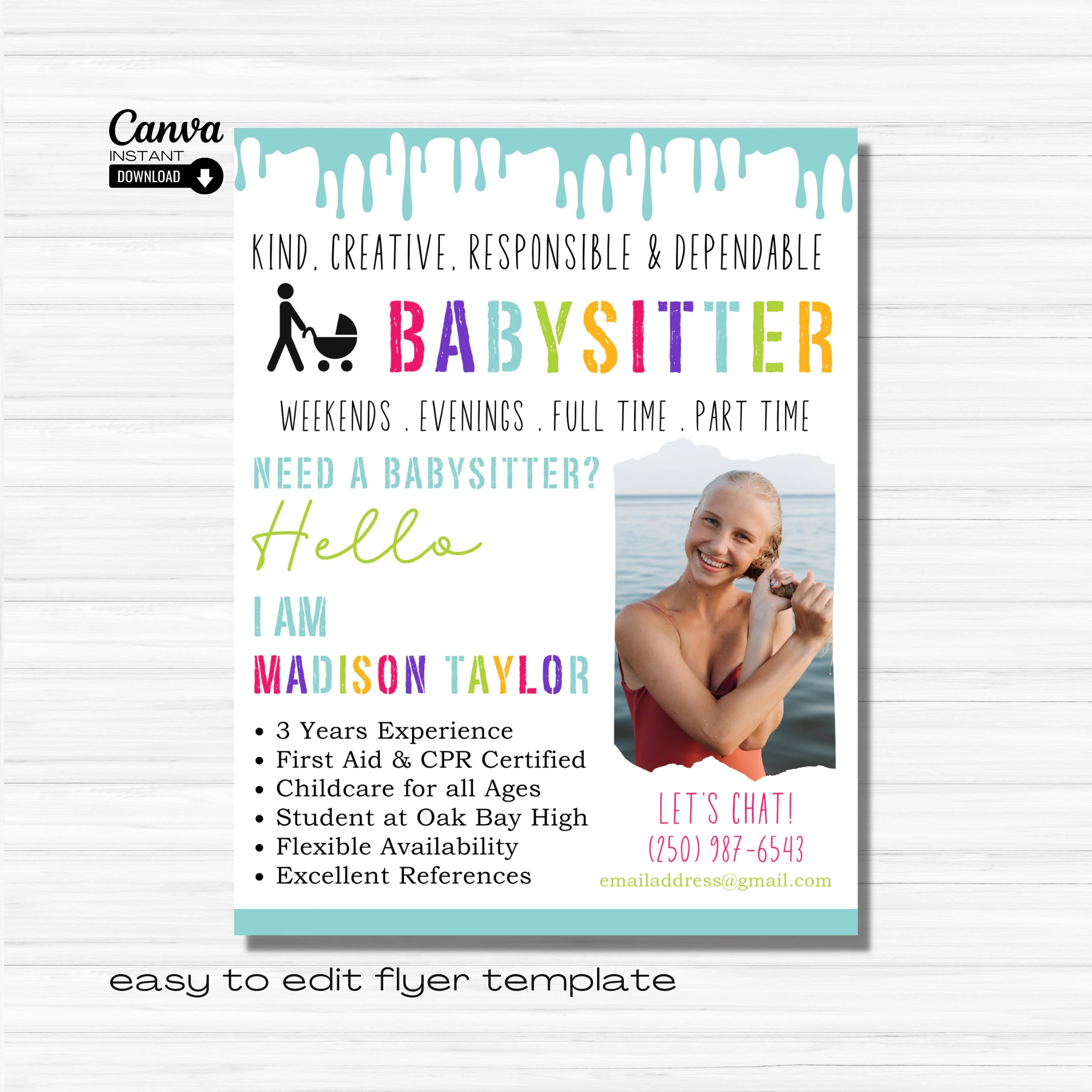 Need A Babysitter Printable Sign