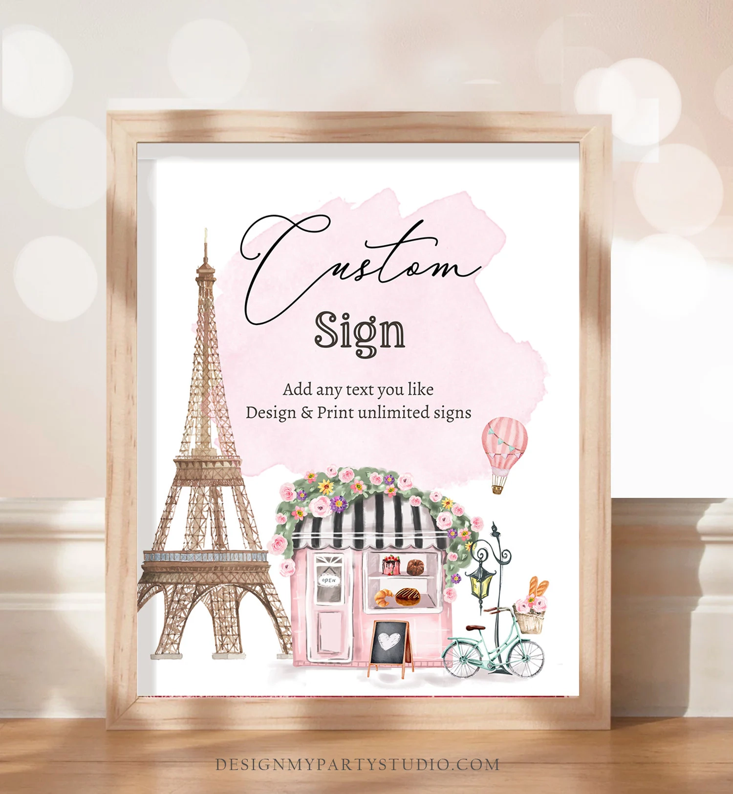 Editable Custom Sign French Paris Sign French Patisserie Parisian Eiffel Tower Cafe Floral Table Sign Decor 8x10 Download PRINTABLE 0441 Etsy