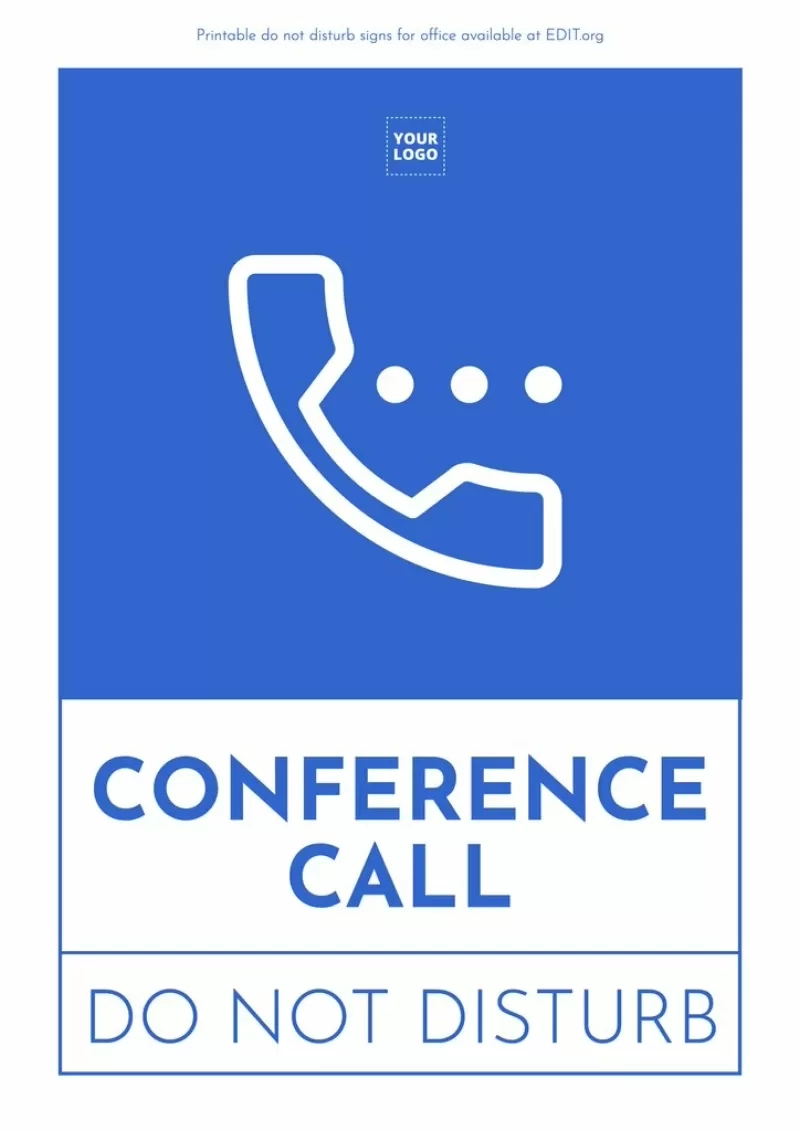Editable Do Not Disturb Sign Templates