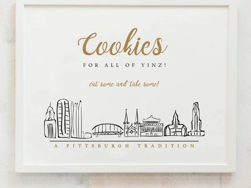 Editable Pittsburgh Cookie Table Printable Sign Cookies For All Of Yinz Printable Signs Download And Print Plus Editable Canva Templates