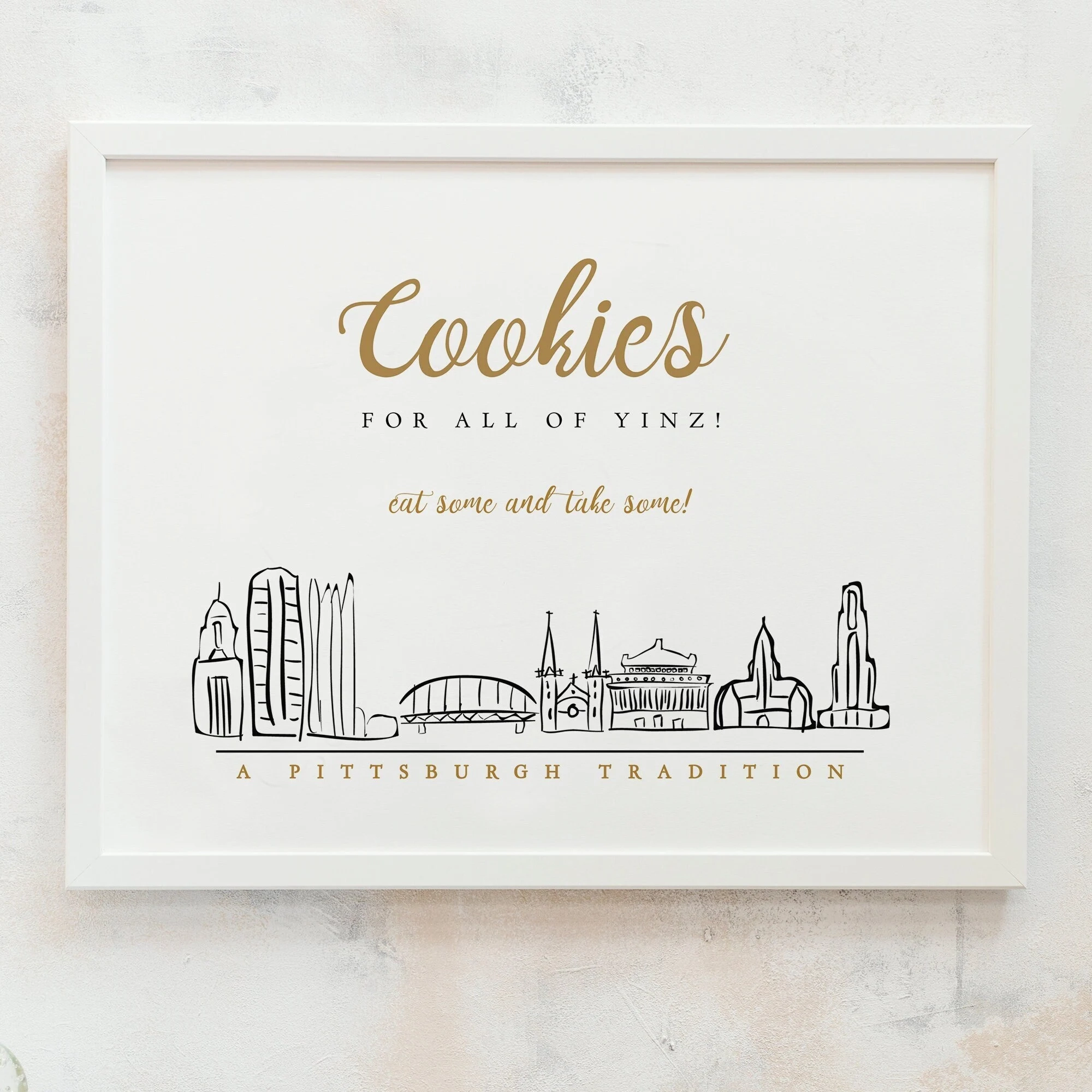 Editable Pittsburgh Cookie Table Printable Sign Cookies For All Of Yinz Printable Signs Download And Print Plus Editable Canva Templates