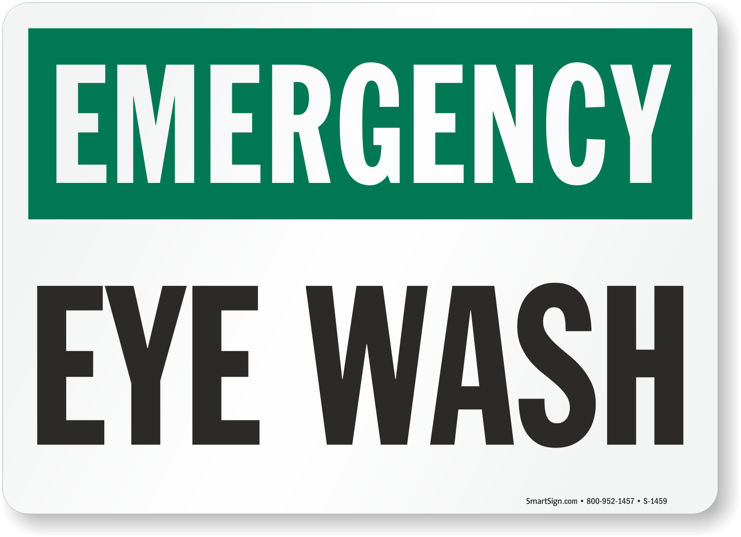 Eye Wash Signs Printable