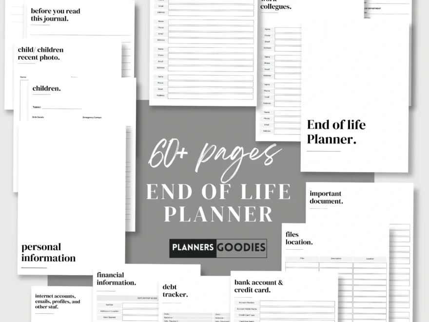 End Of Life Planner Printable Peace Of Mind Planner Death Binder Estate Planning Death Planner Organizing Documents Last Wishes Planner Etsy