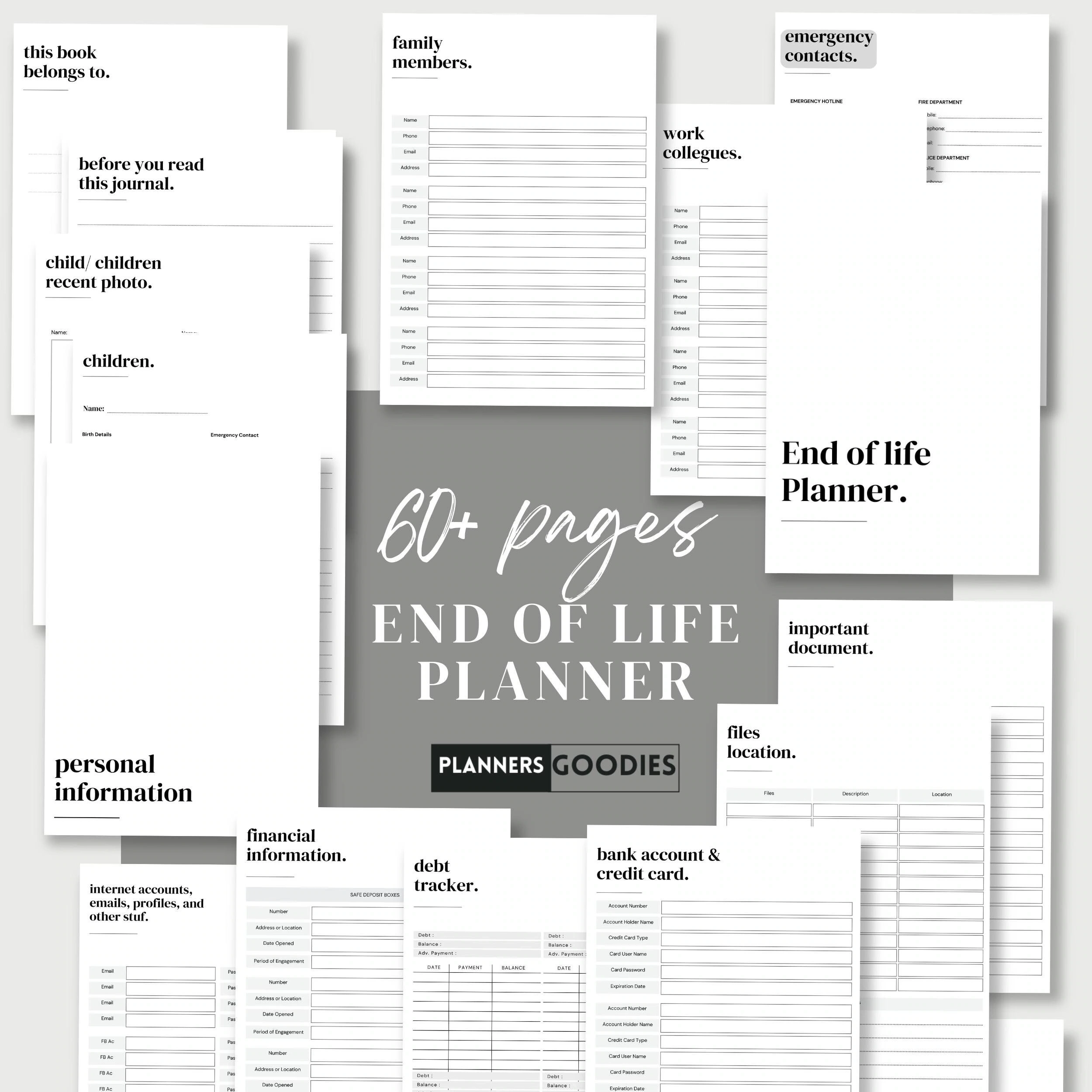 End Of Life Planner Printable Peace Of Mind Planner Death Binder Estate Planning Death Planner Organizing Documents Last Wishes Planner Etsy
