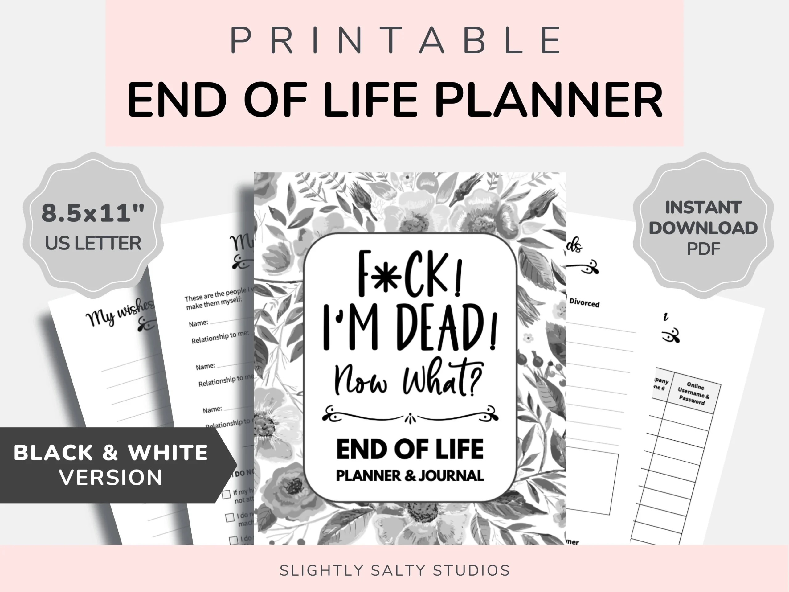 End Of Life Planner Printable When I Die Printable Planner Emergency Binder Estate Planning Binder Important Document Organizer Etsy