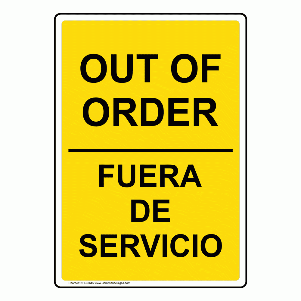 Bathroom Sign English Spanish Printable