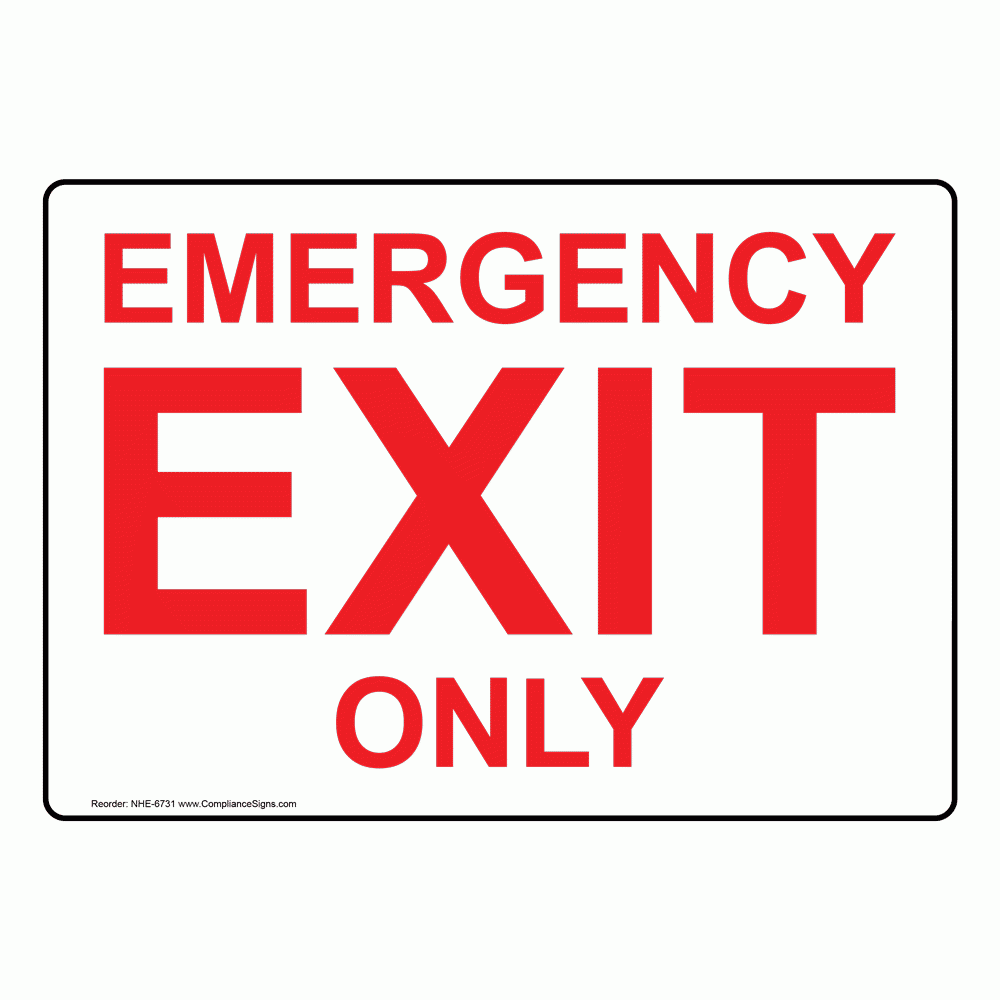 Printable Emergency Exit Signs
