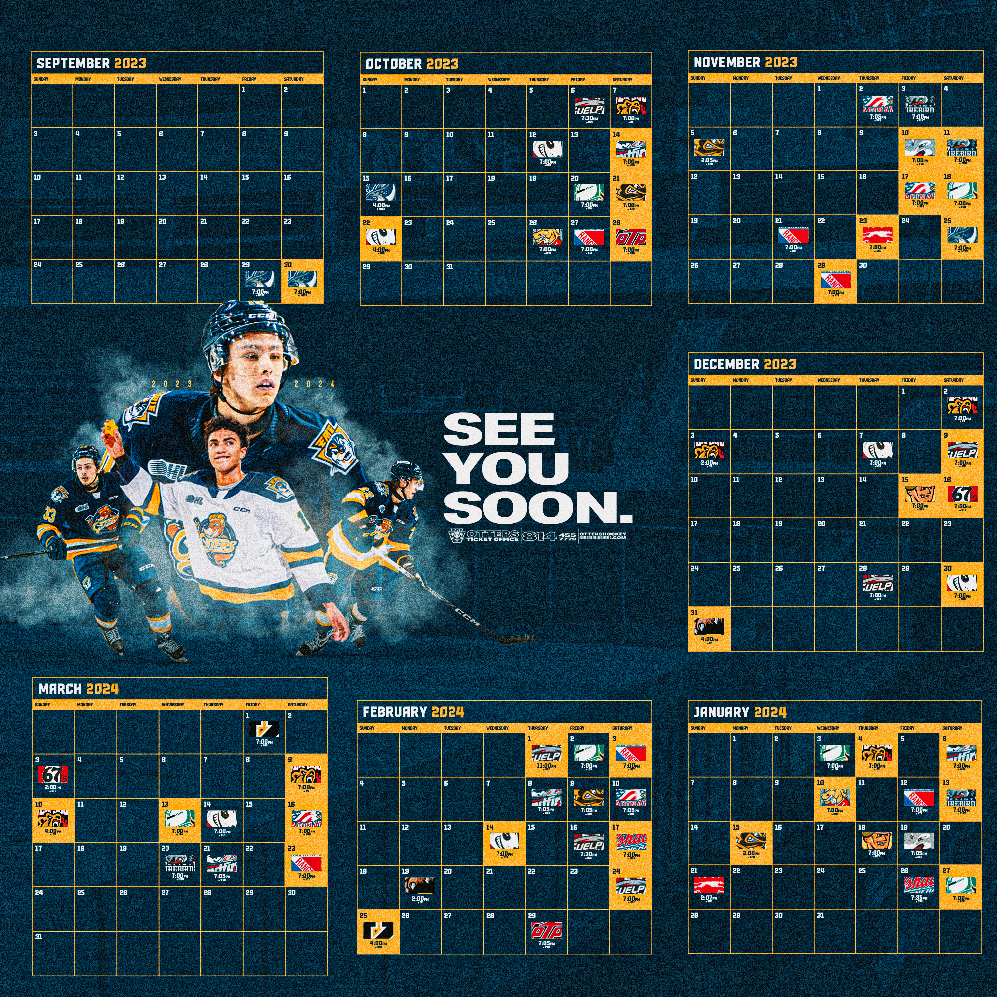 ERIE OTTERS ANNOUNCE 2023 24 ONTARIO HOCKEY LEAGUE SCHEDULE Erie Otters