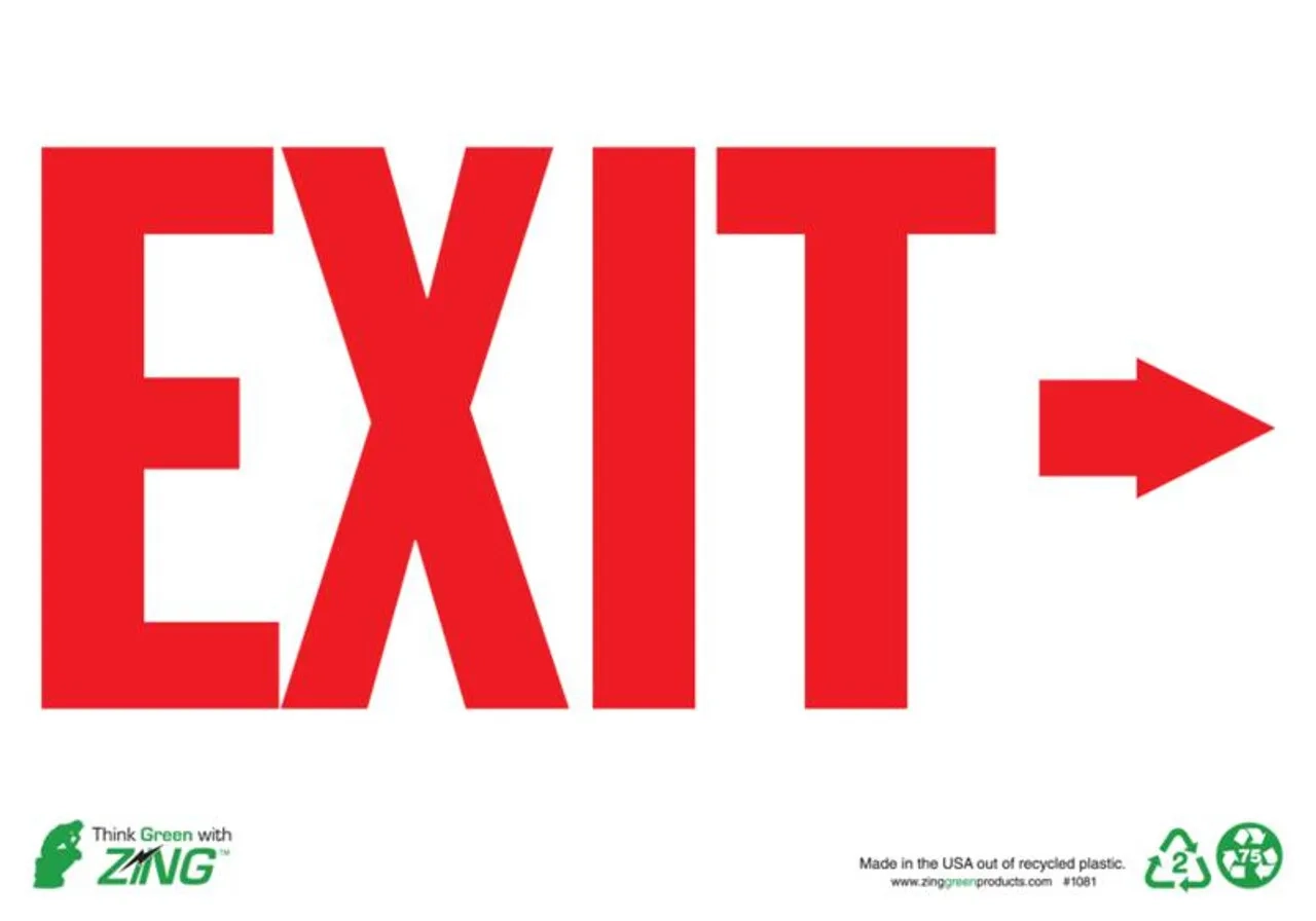 Printable Exit Signs With Arrow
