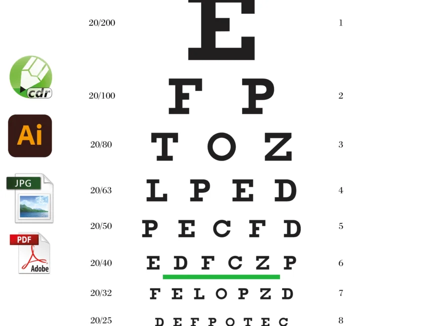Eye Exam And Vision Testing Basics Poster PDF JPG Instant Download Eye Chart For Eye Clinic Hospital Eye Doctor Or Optical Shop Etsy