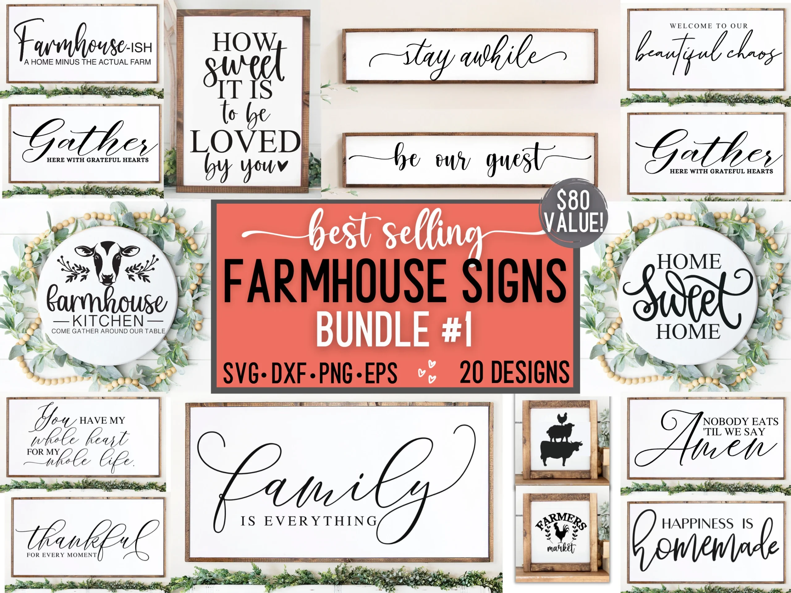 Farmhouse Sign Svg Bundle Farmhouse Quotes Svg Bundle Family Quote Svg Farmhouse Sign Svg Home Decor Svg Farm Svg Digital Download Etsy