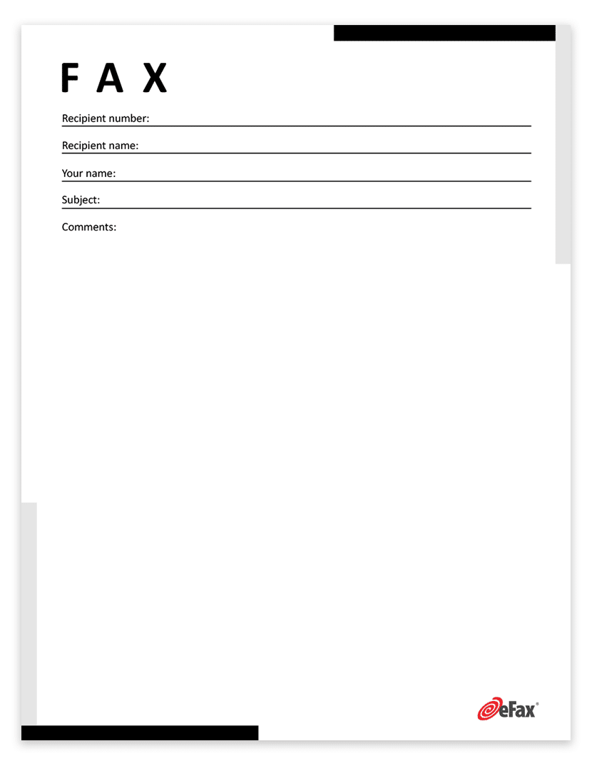 Printable Downloadable Fax Cover Sheet