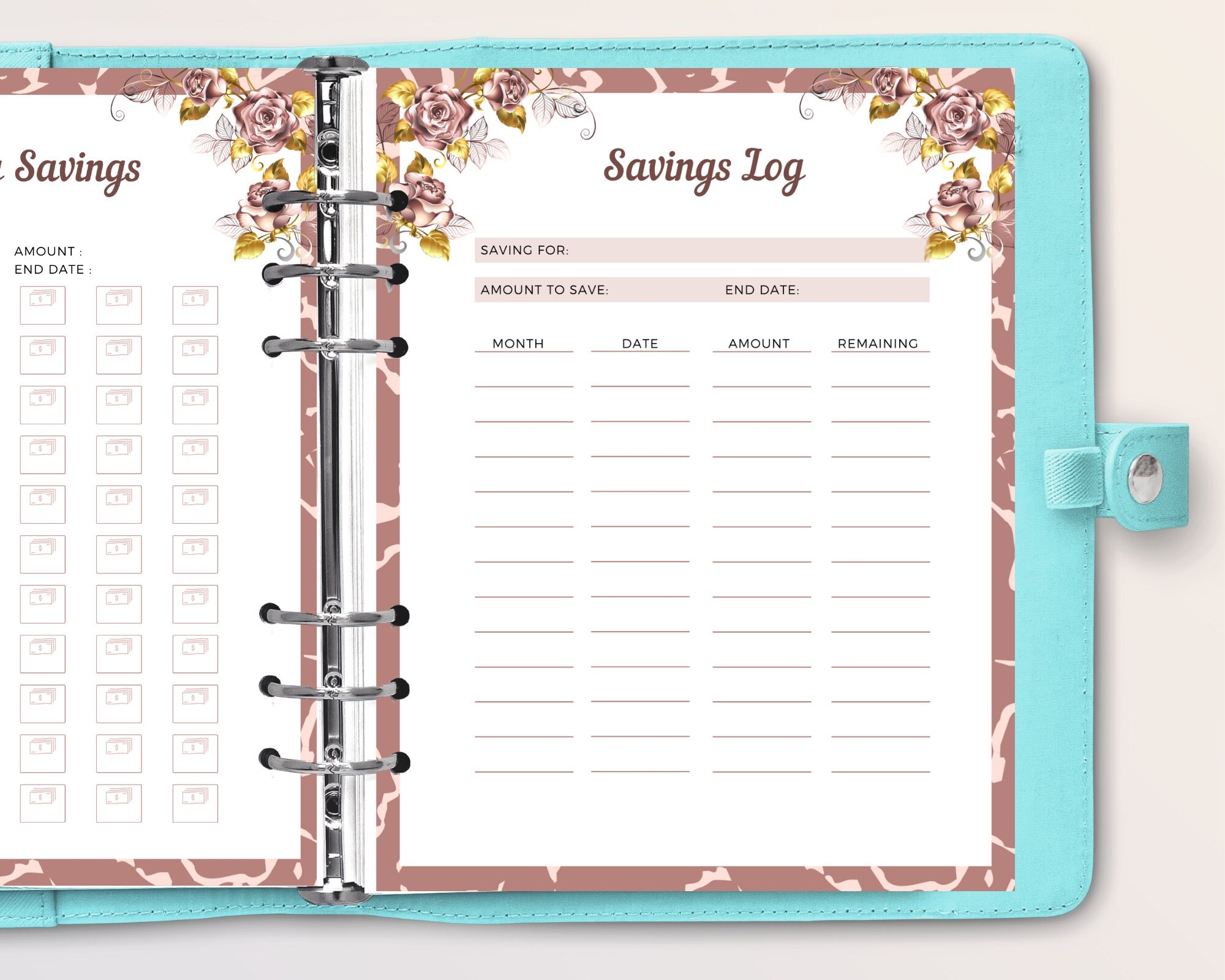 Printable Rose Gold Planner Template Hd