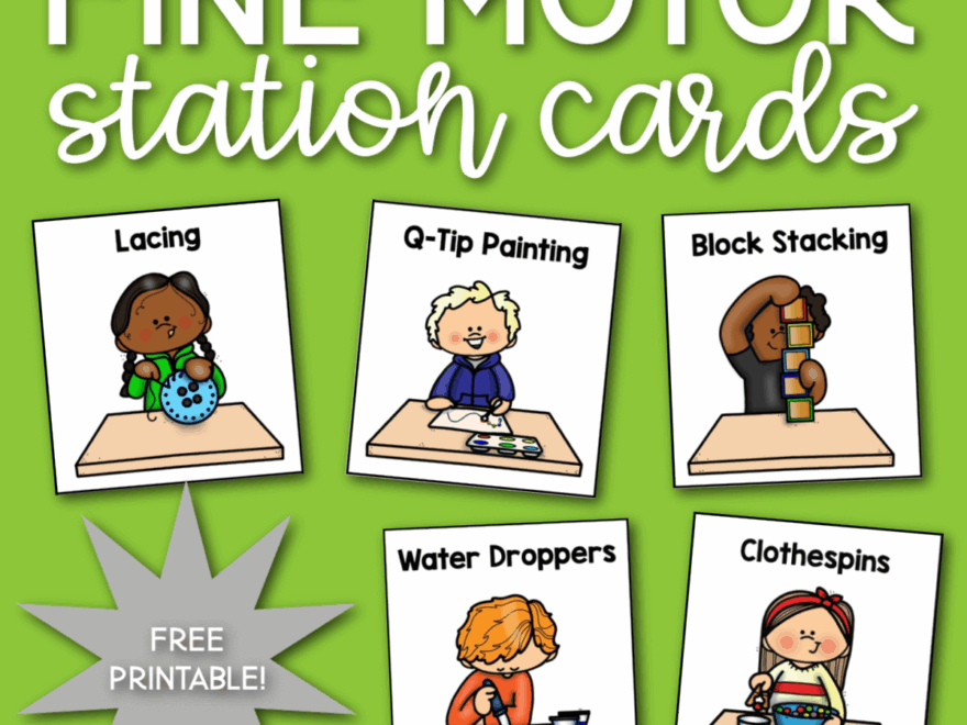 Fine Motor Station Cards Growing Hands On Kids