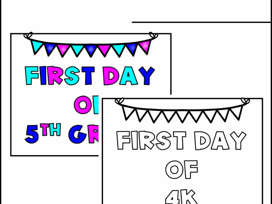 First Day Of School Signs For All Grade Levels Back To School Signs Made By Teachers