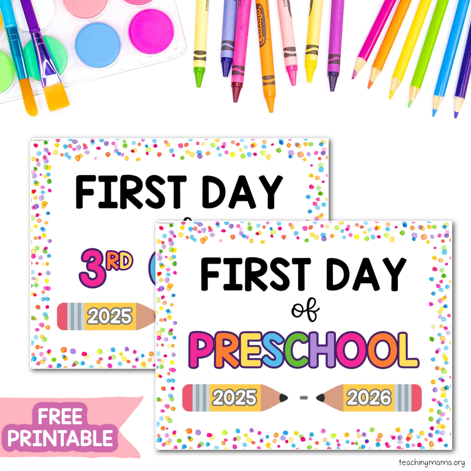 First Day Of Grade Signs Printable
