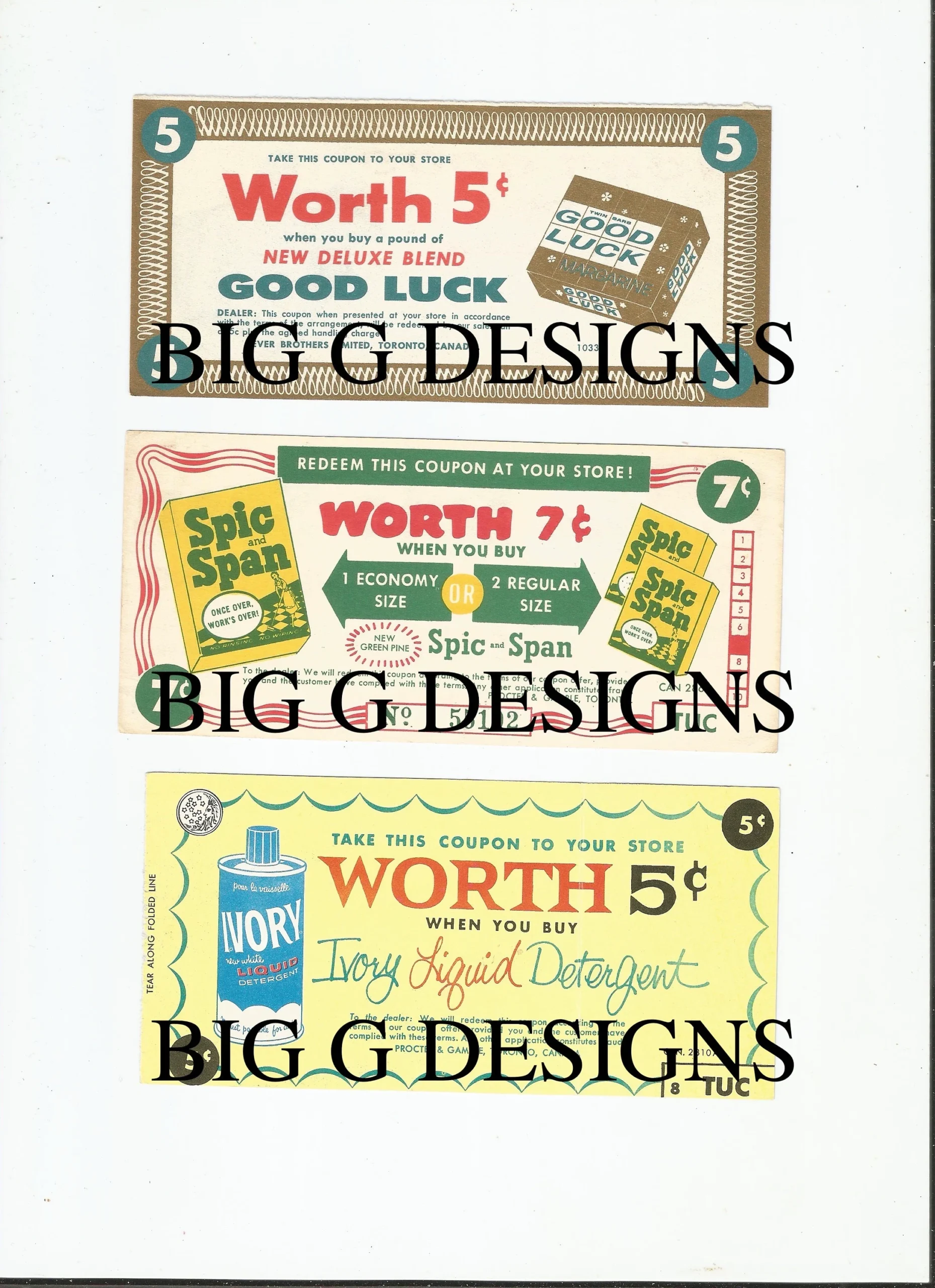 Five Pages Vintage 1950s Store Manufacturer s Coupons Food Toothpaste Cereal Coffee Digital Download Printable Instant Image Clip Art Etsy