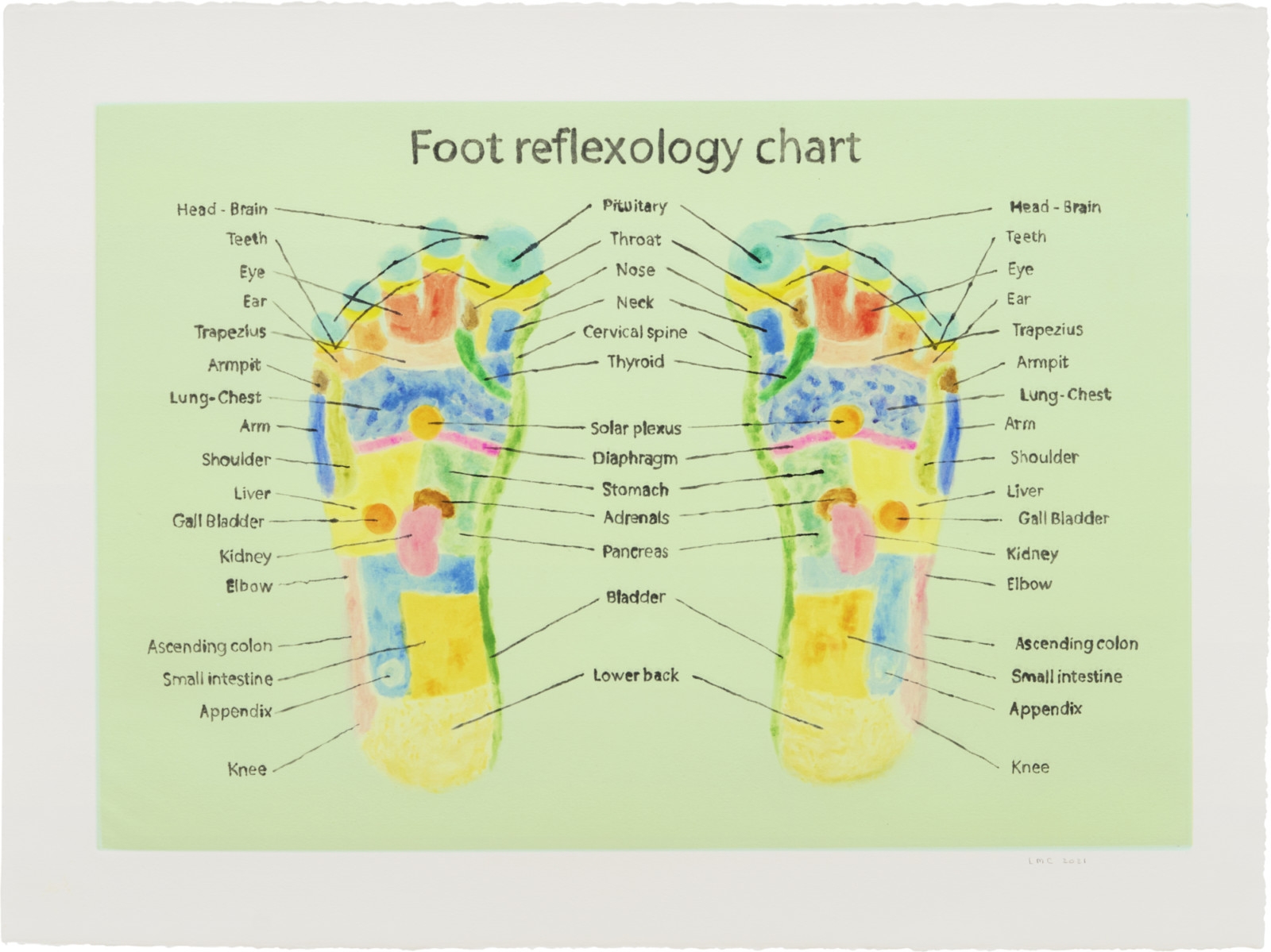 Foot Reflexology Charts Printable