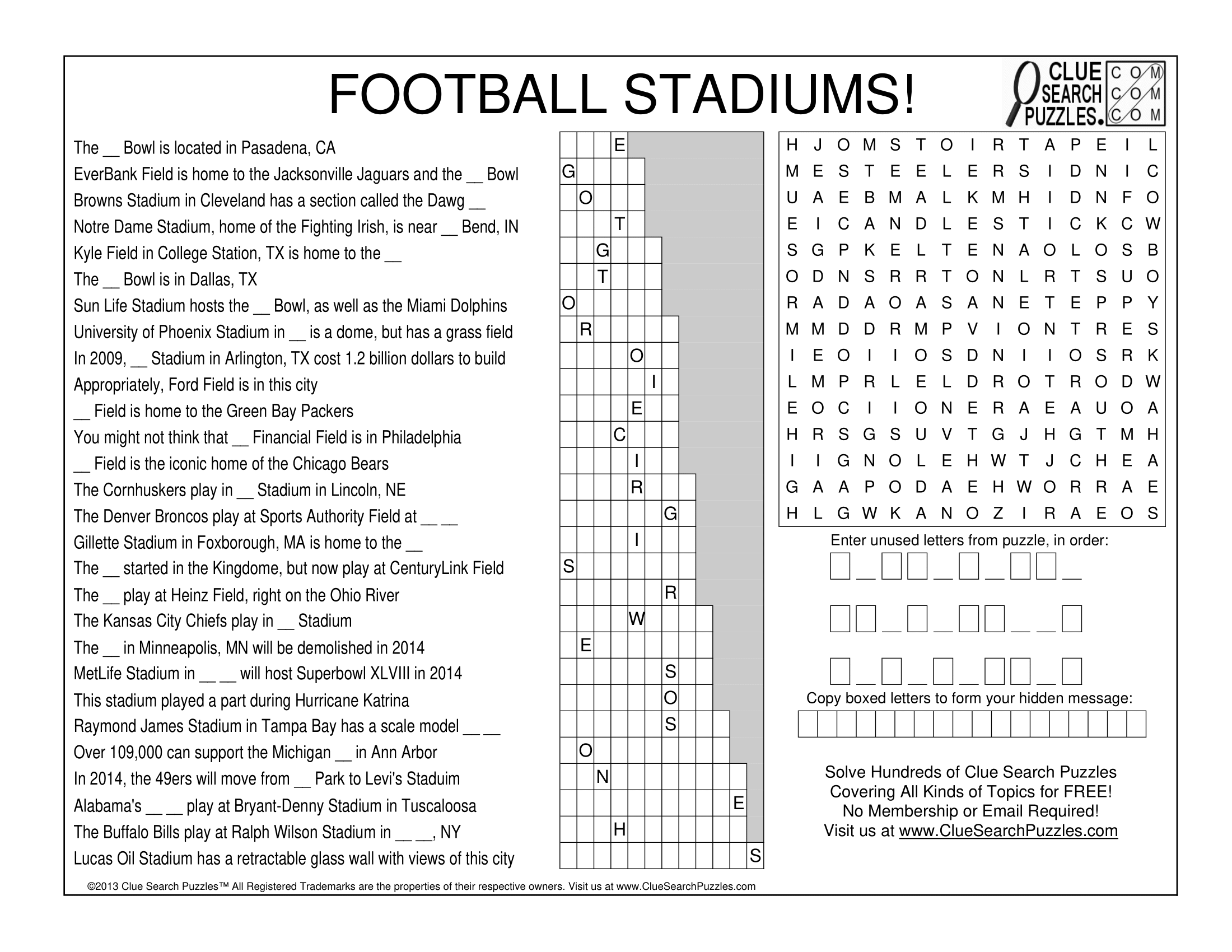 FOOTBALL STADIUMS TRIVIA QUIZ FOOTBALL STADIUMS TRIVIA QUIZ