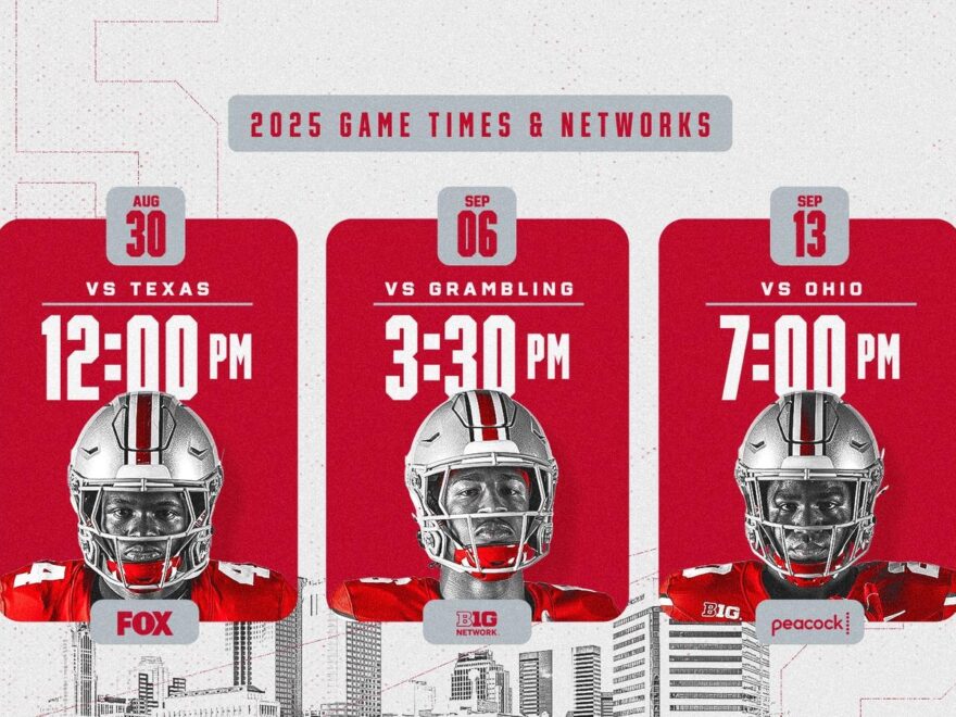Four Football Game Times And TV Networks Set For 2025 Season Ohio State