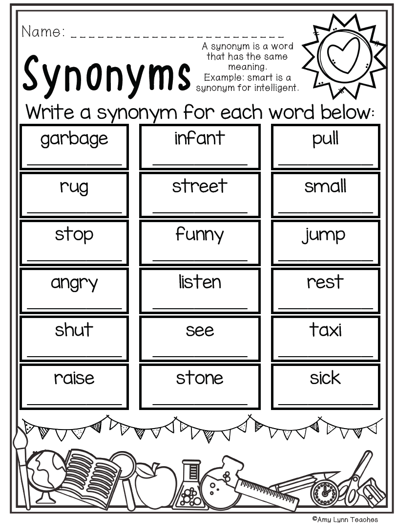 4th Grade Sign Printable Worksheets