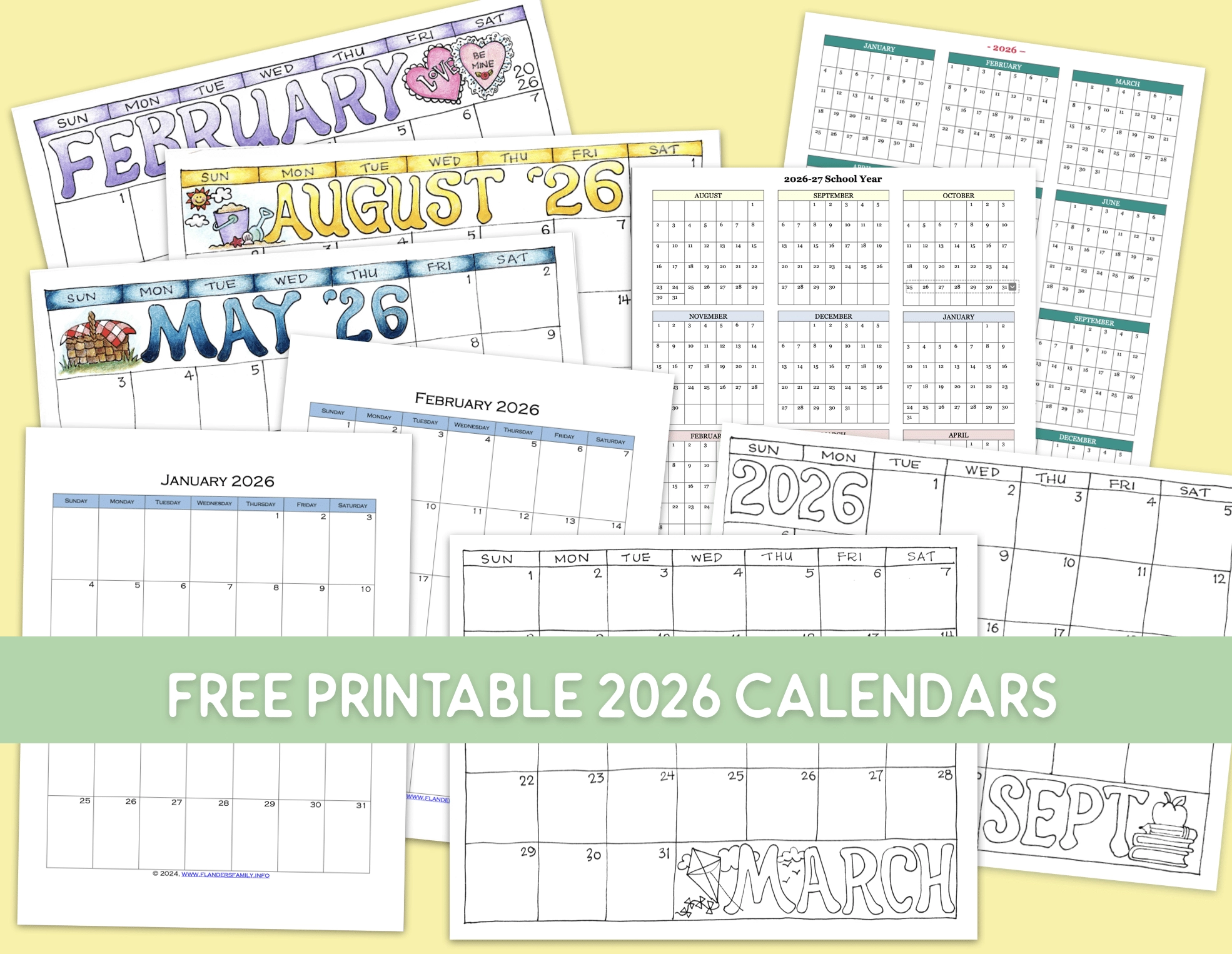 Cute Month Planner Printable 2026