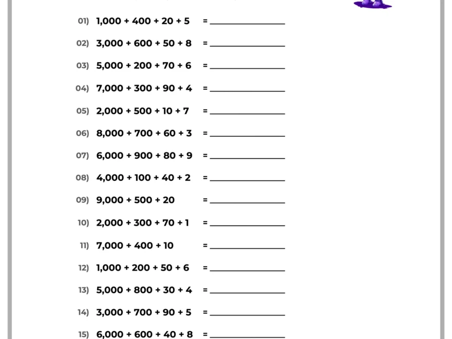 Free 5th Grade Math Worksheets Printable W Answers Mashup Math