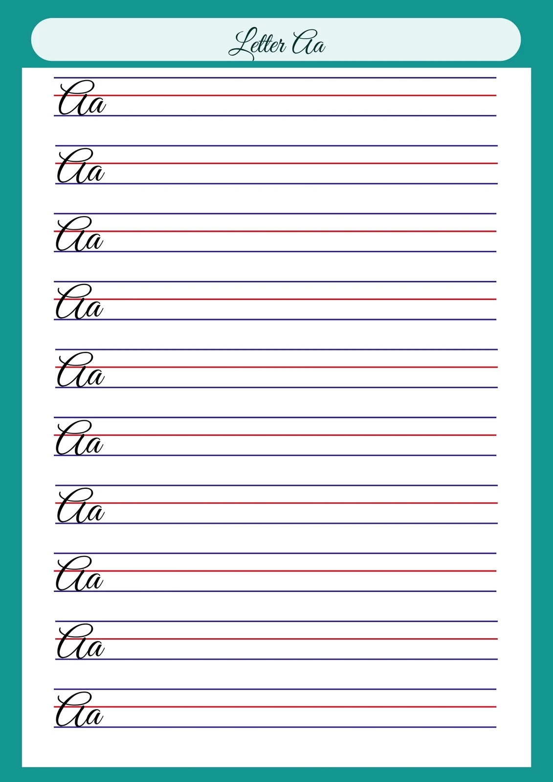 Cursive Handwriting Sheets Free Printables