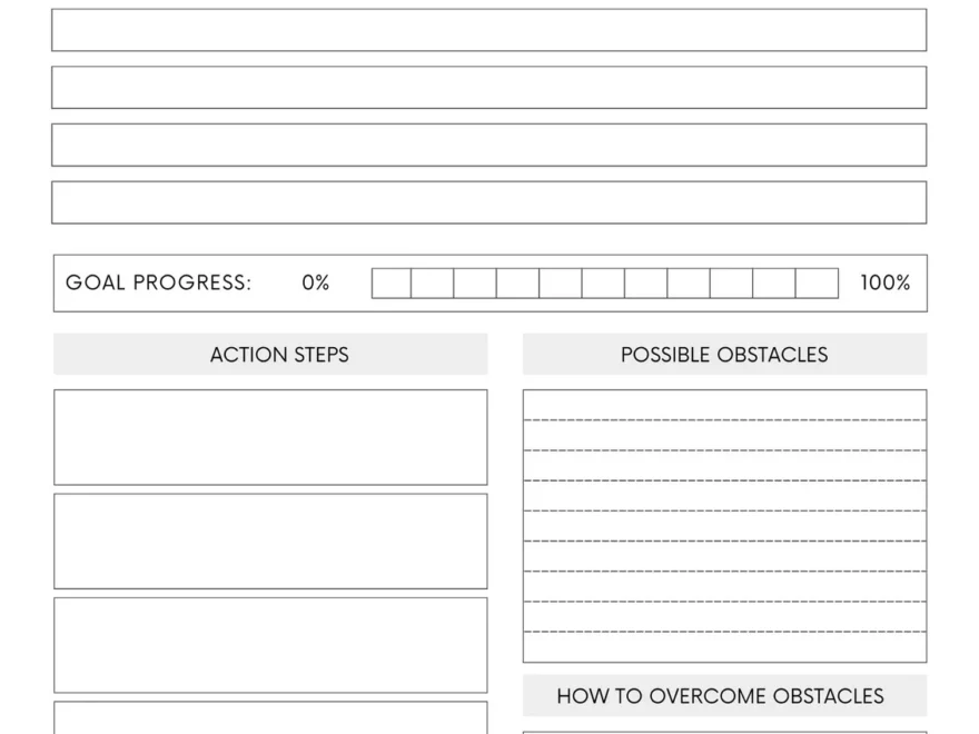 Free And Customizable Goals Templates