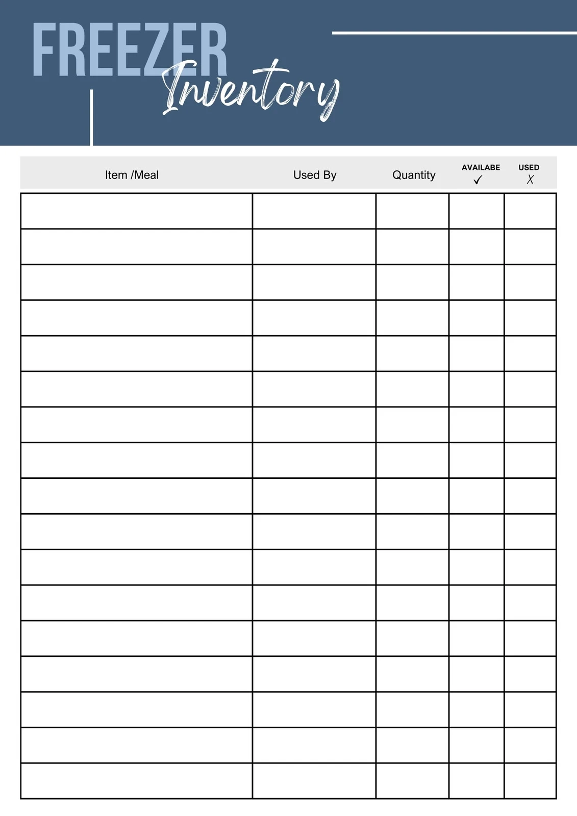 Free And Customizable Inventory Templates