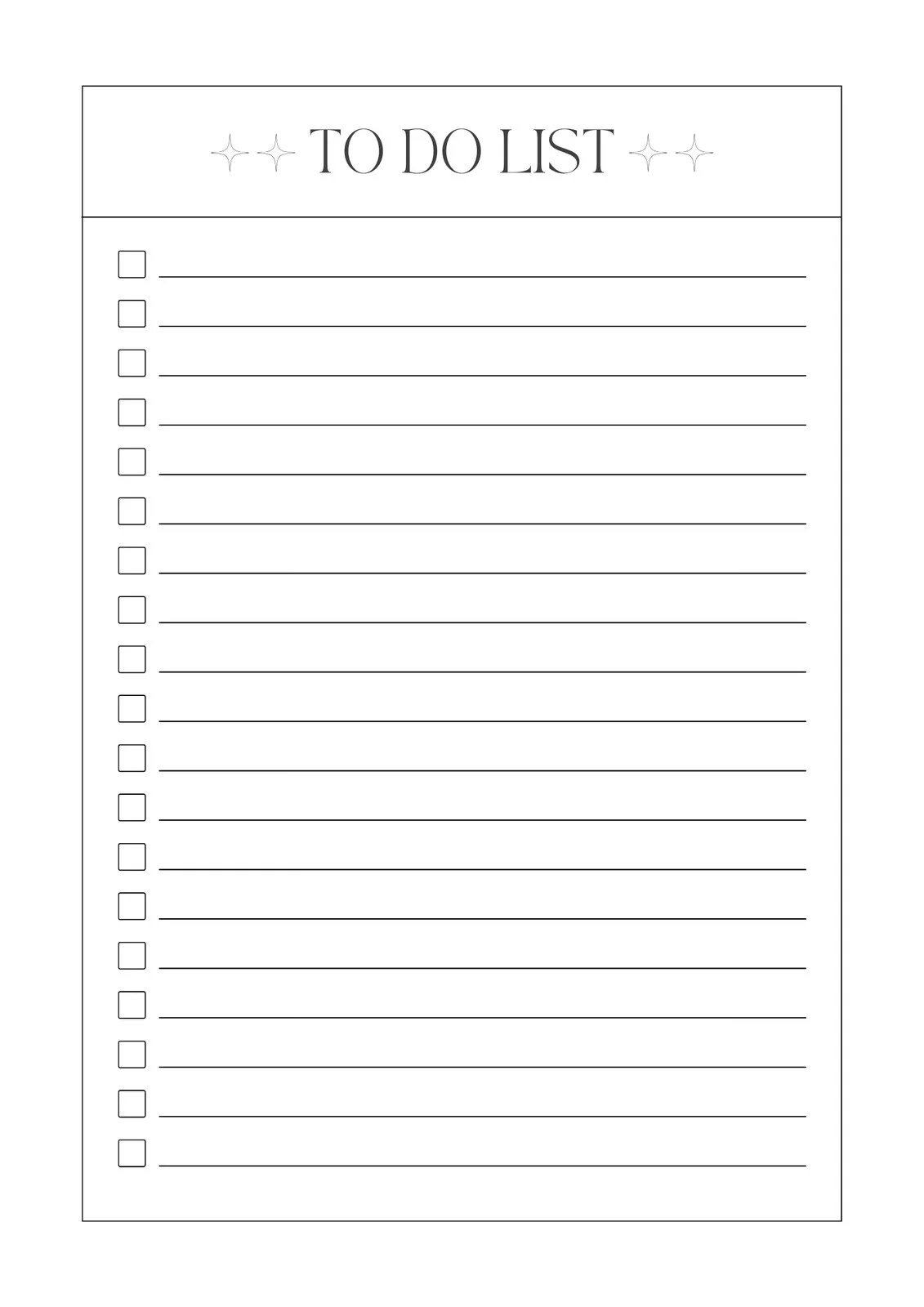 Easy Free Printable To Do List Easy Free Printable To Do List